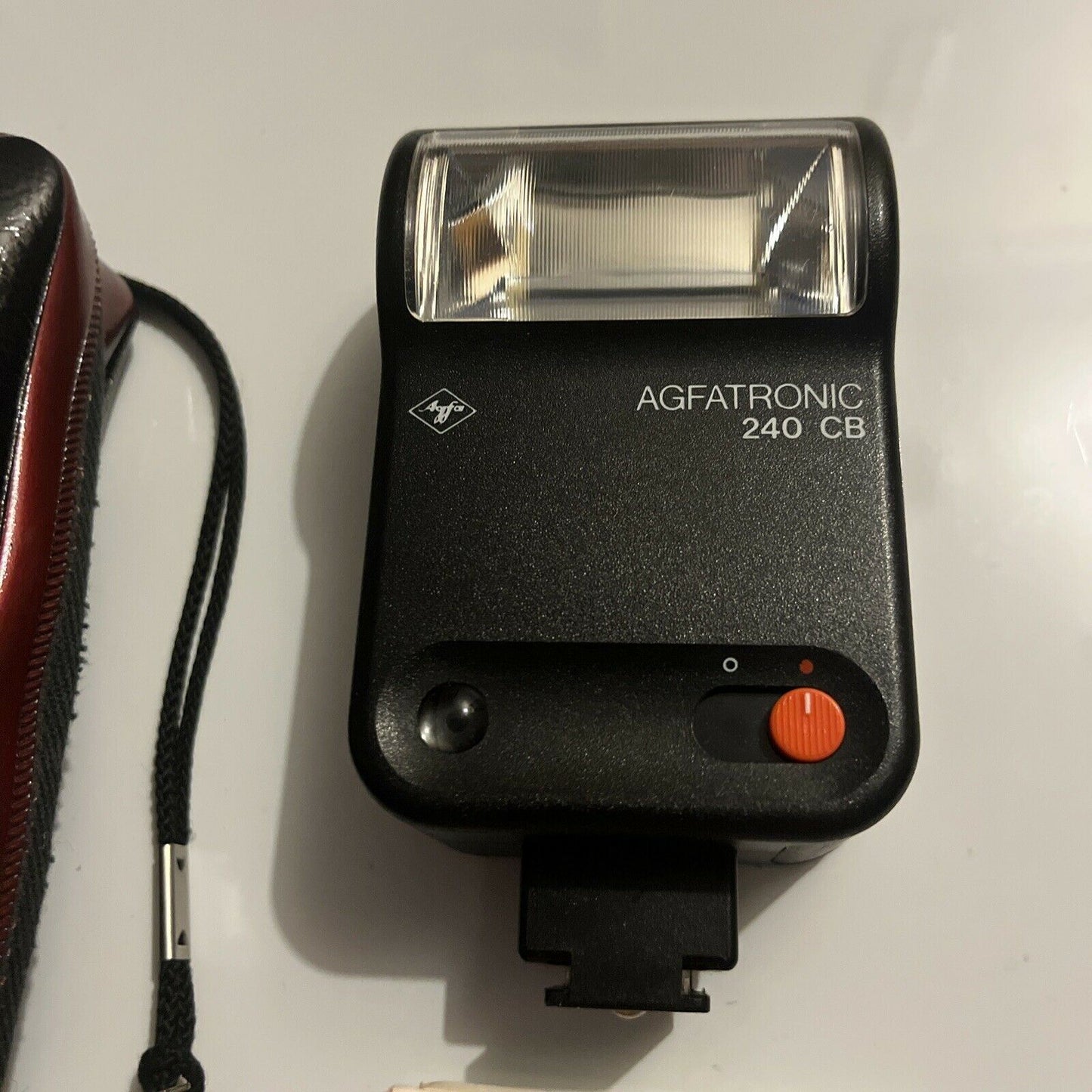 Agfatronic 240 CB Film Camera Flash With Manual Case - Tested & Working