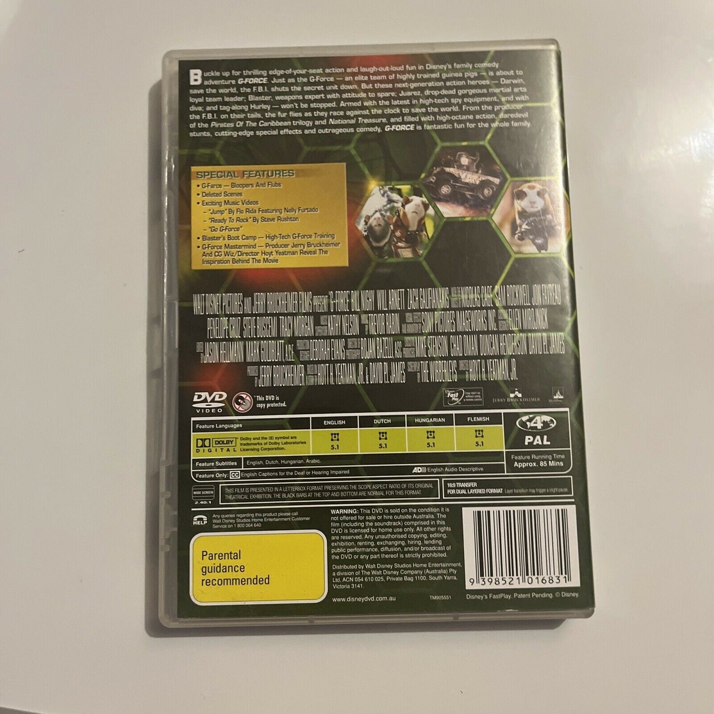 G-Force (DVD, 2009) Sam Rockwell, Tracy Morgan, Penelope Cruz, Region 4