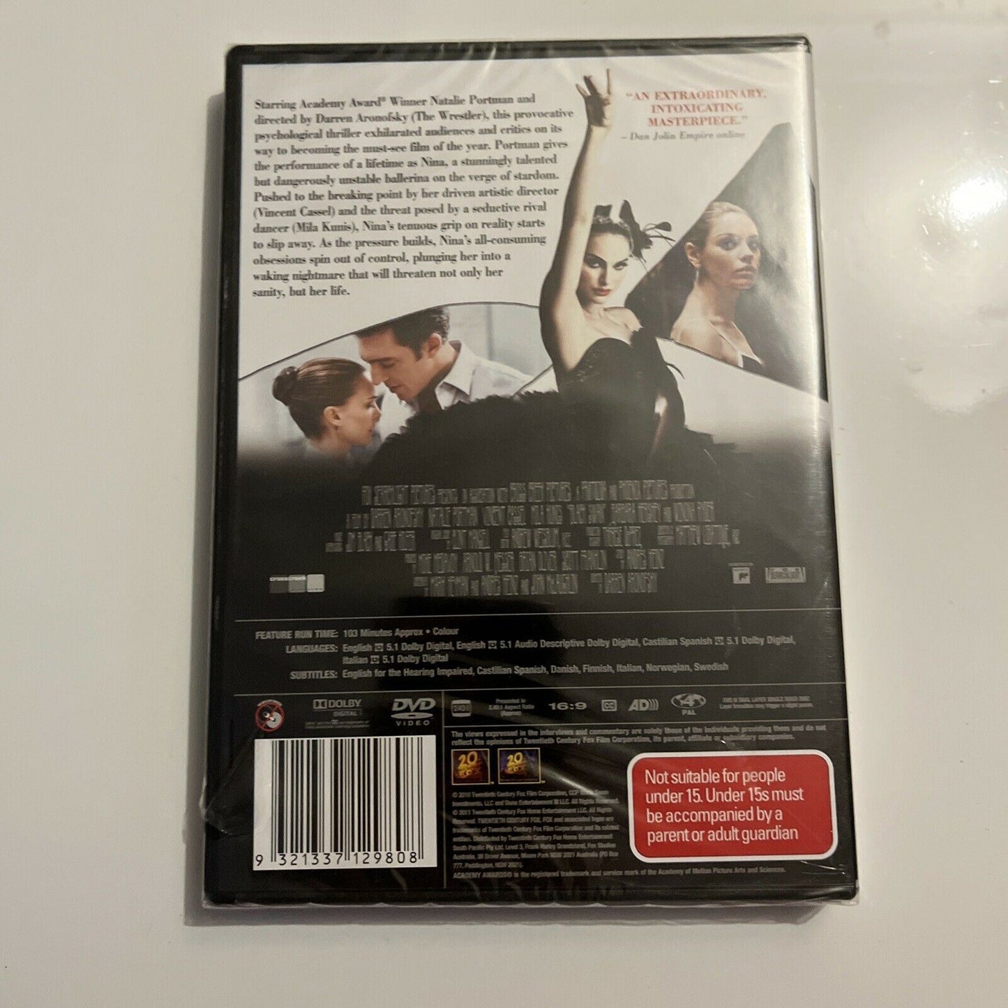 *New Sealed* Black Swan (DVD, 2010) Natalie Portman, Mila Kunis Region 4
