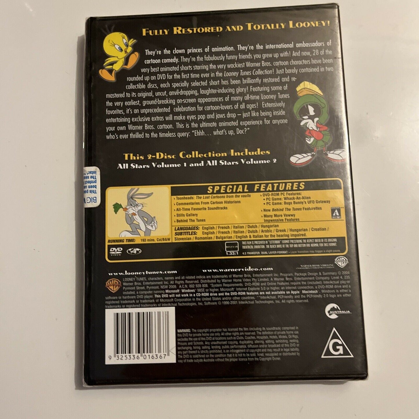 *New Sealed* Looney Tunes All Star : Collection 1&2 (DVD, 2003) Region 4