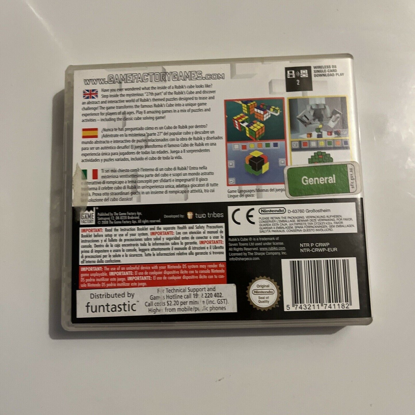 Rubik's Puzzle World - Nintendo DS With Manual