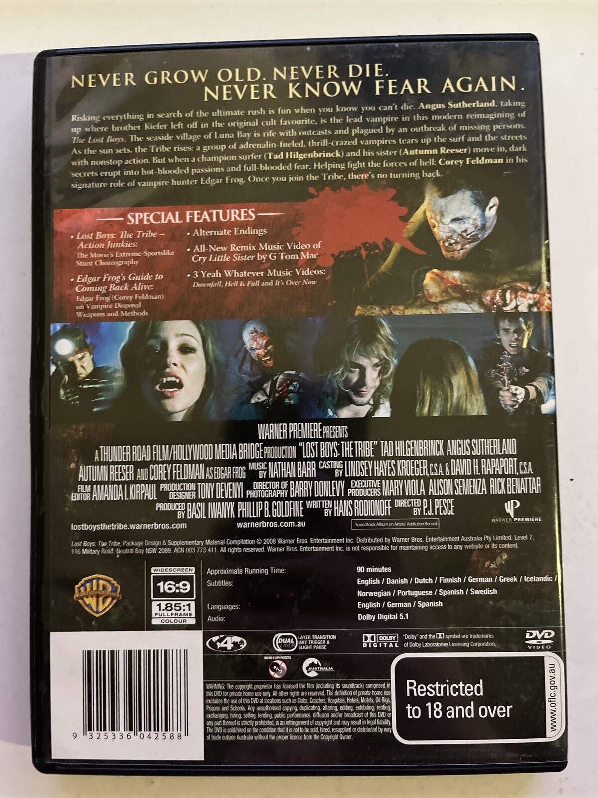 Lost Boys 2 - The Tribe (Uncut, DVD, 2008) Corey Feldman Region 4