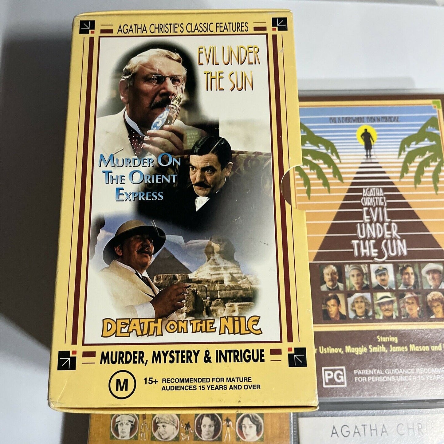 Agatha Christie VHS: Murder On The Orient Express, Evil Under Sun, Death On Nile