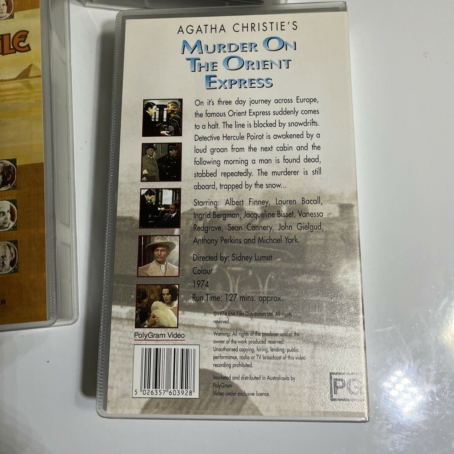 Agatha Christie VHS: Murder On The Orient Express, Evil Under Sun, Death On Nile