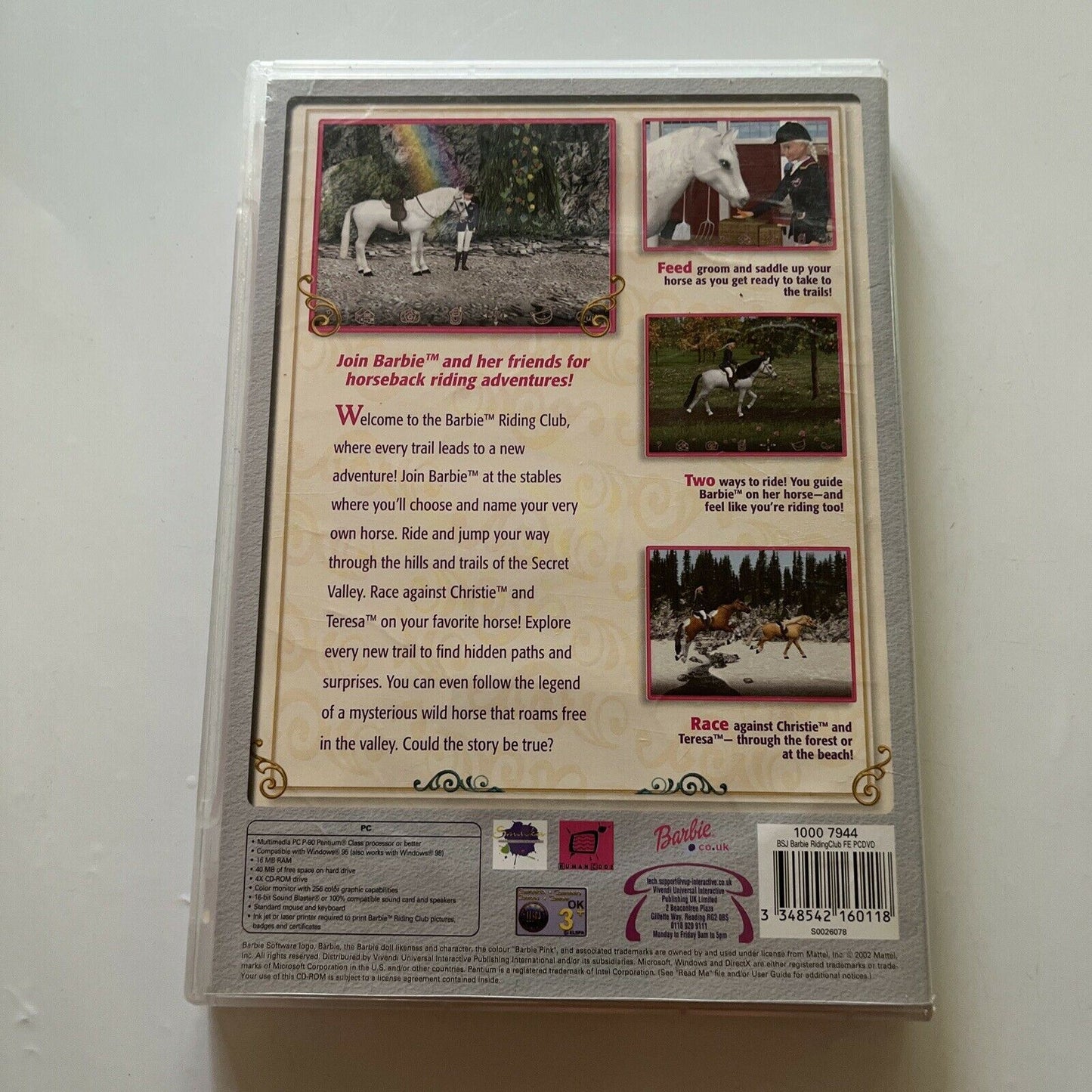 Barbie: Adventure Riding Club PC CD-ROM Windows 98/95 Video Game