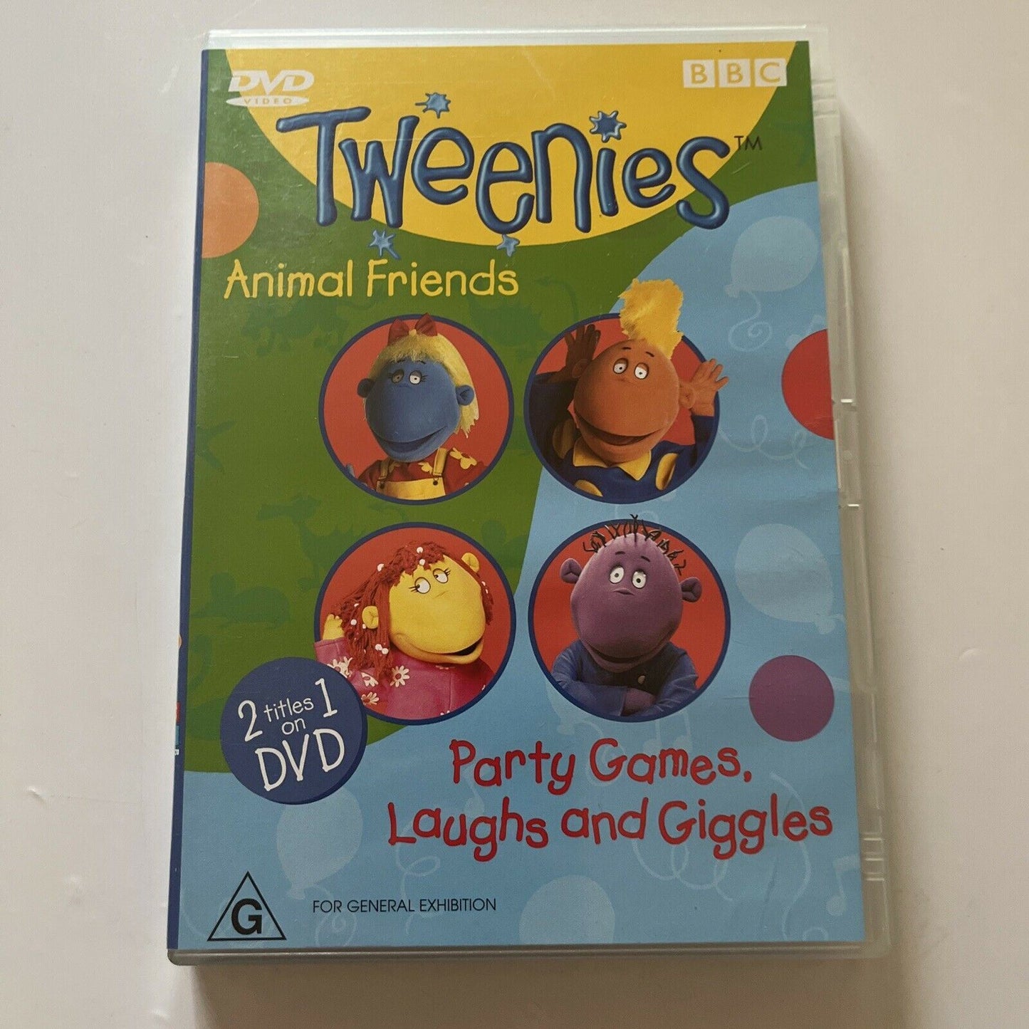 Tweenies - Animal Friends / Party Games, Laughs And Giggles (DVD, 1998) Region 4