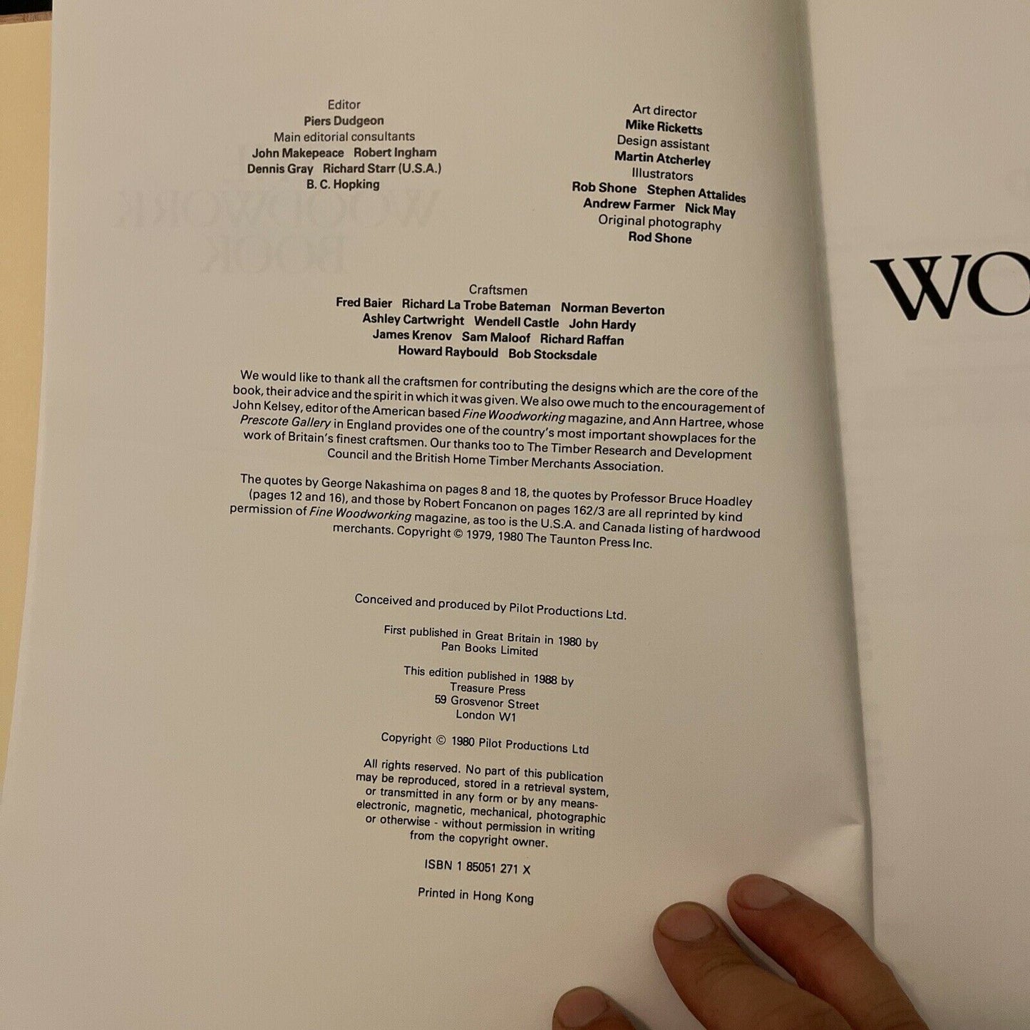 The Woodwork Book by Reed Editions (Hardback, 1988) John Makepeace