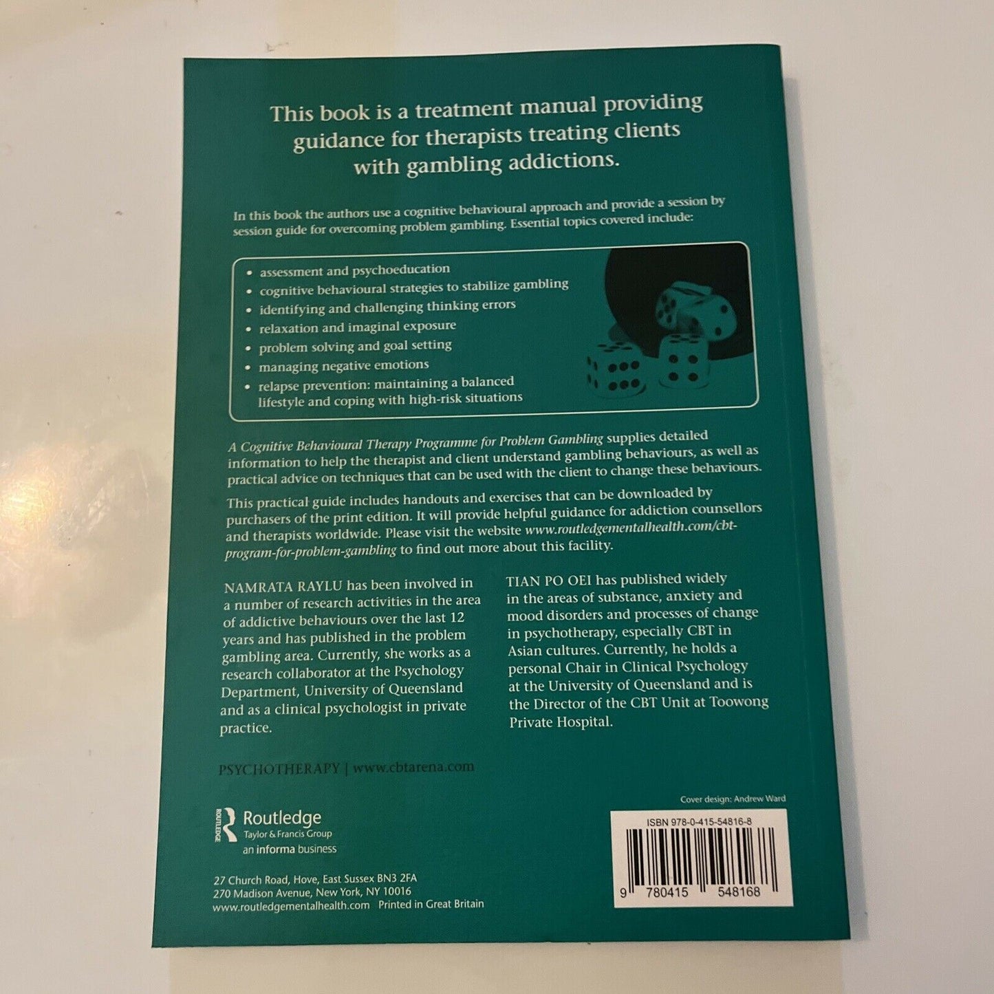 A Cognitive Behavioural Therapy Programme for Problem Gambling: Therapist Manual