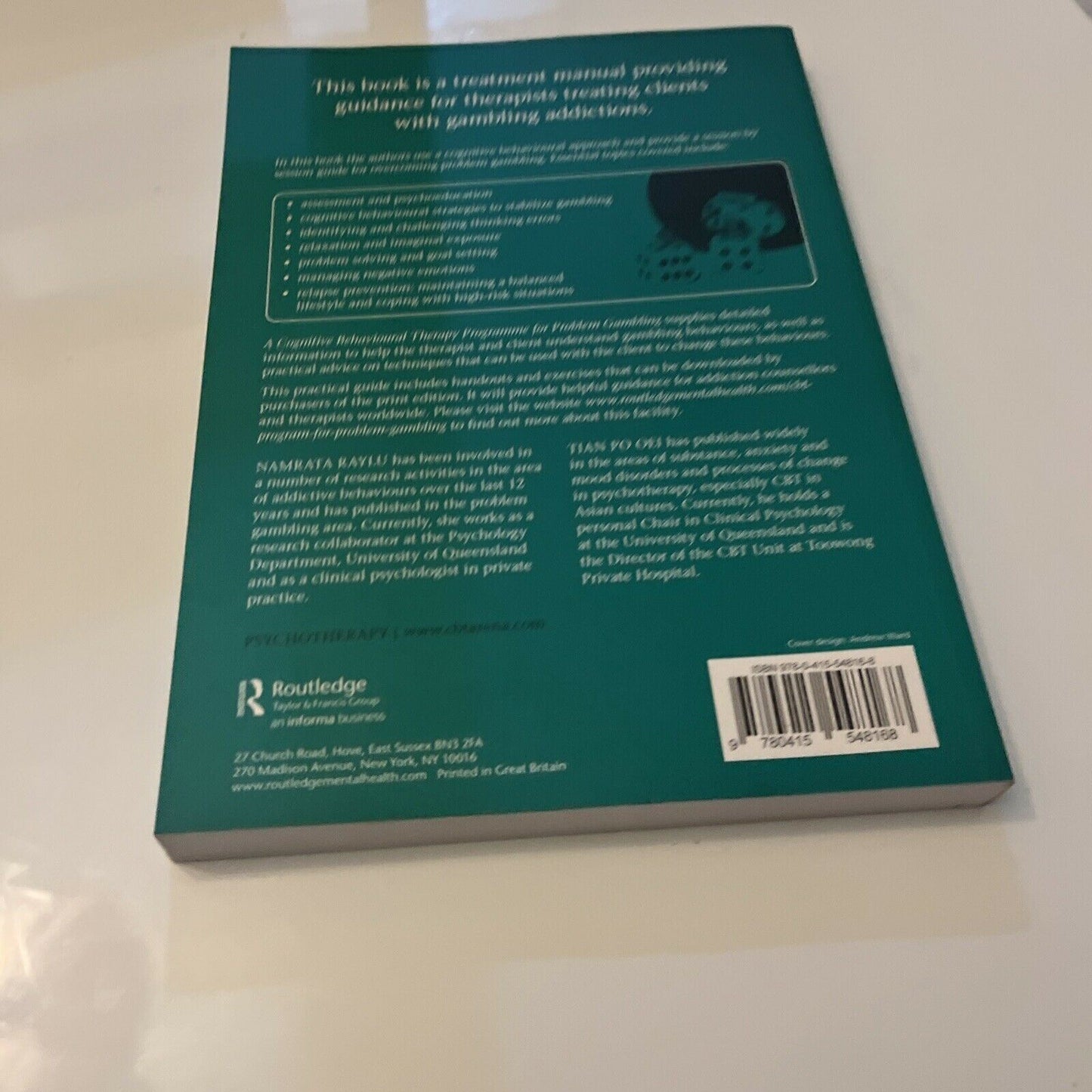 A Cognitive Behavioural Therapy Programme for Problem Gambling: Therapist Manual