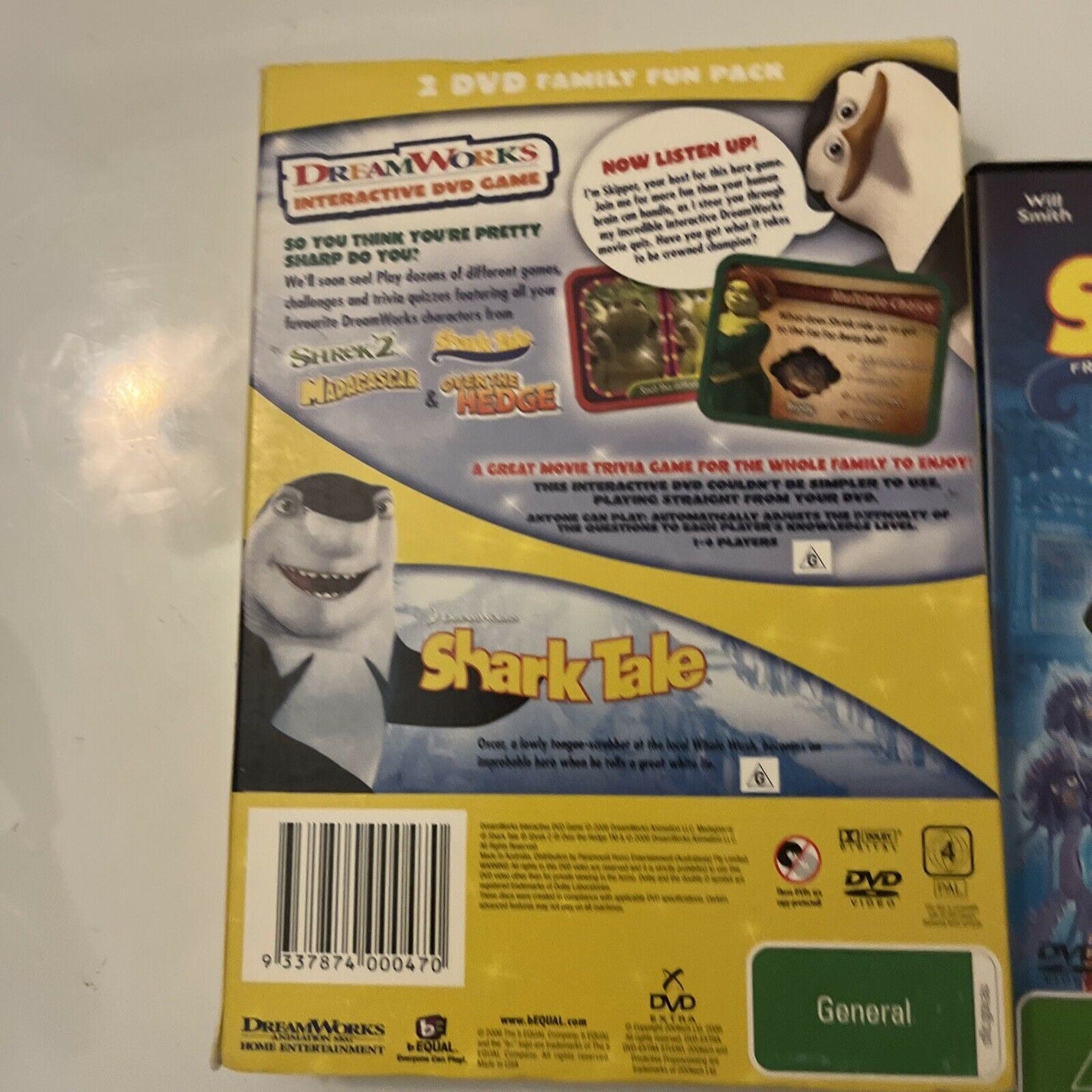 Shark Tale & Dreamworks Interactive DVD Game (DVD, 2004) Region 4