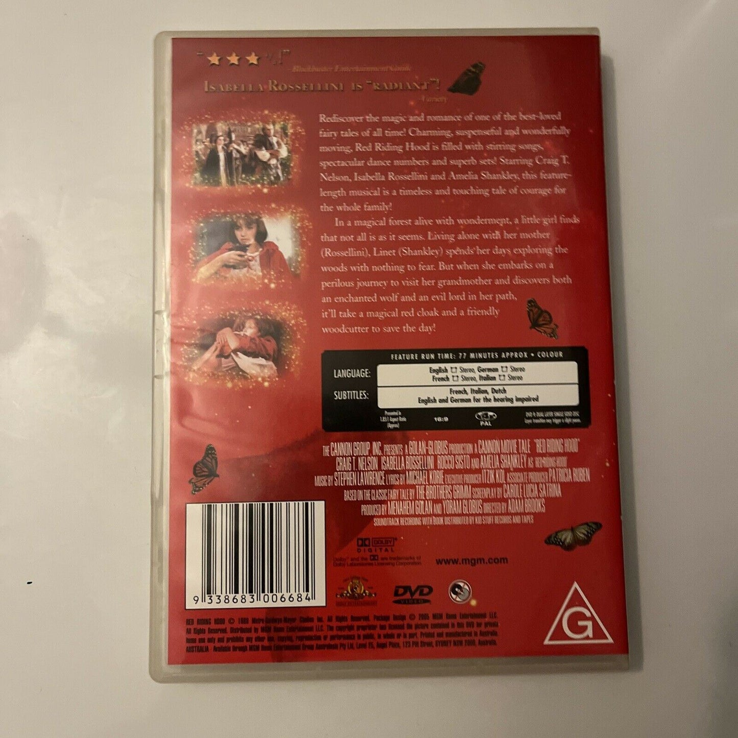 Red Riding Hood (DVD, 1988) Craig T. Nelson, Isabella Rossellini, Regi ...