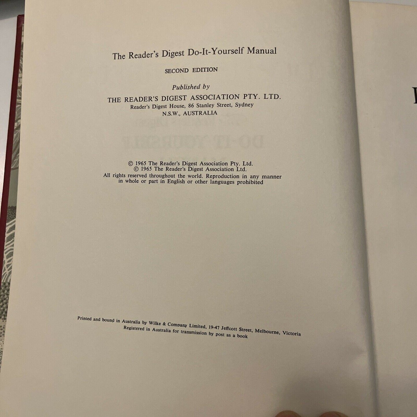 The Reader's Digest Do-It-Yourself Manual, 2nd Edition 1965