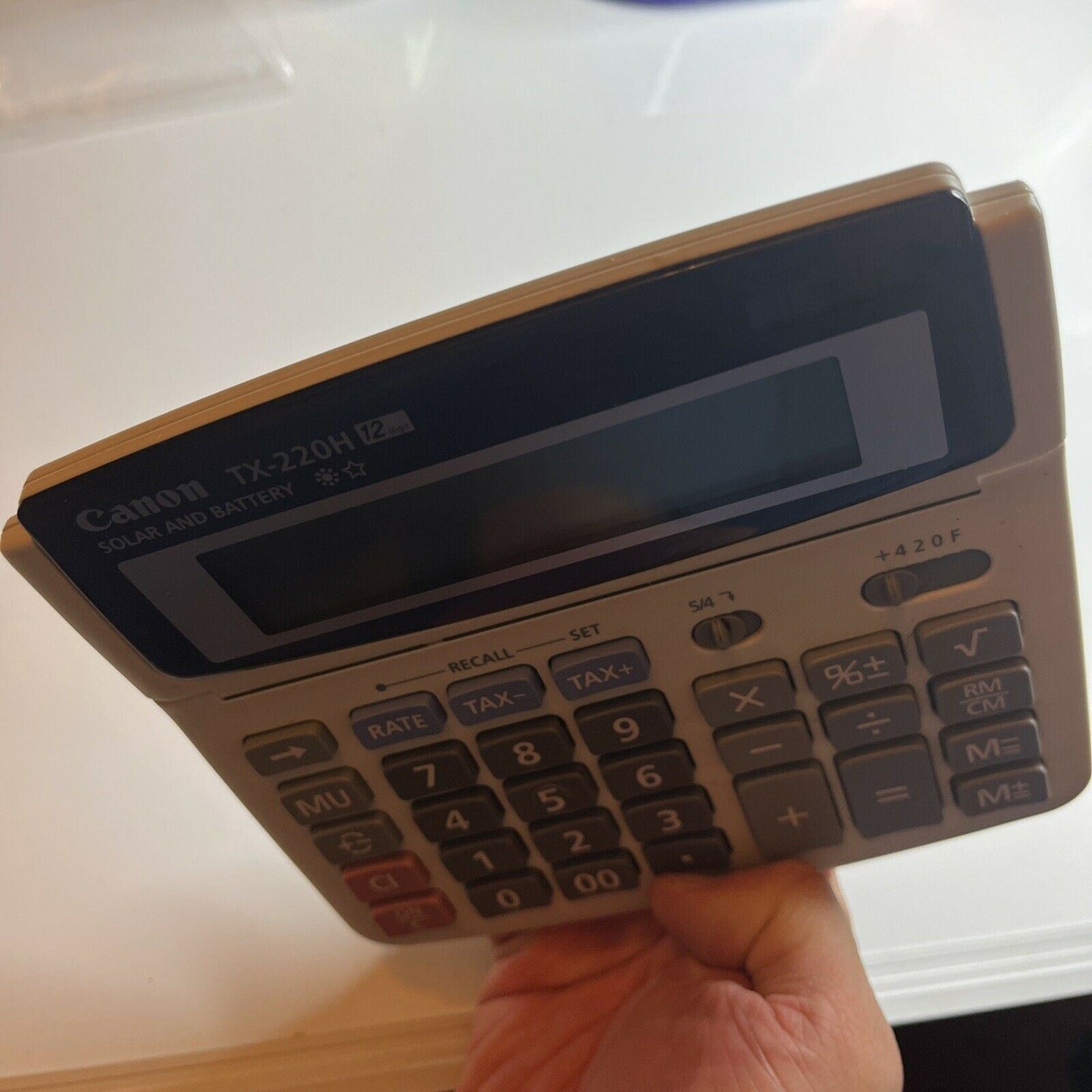 Canon TX-220H Solar & Battery Tax Calculator 12 Digits