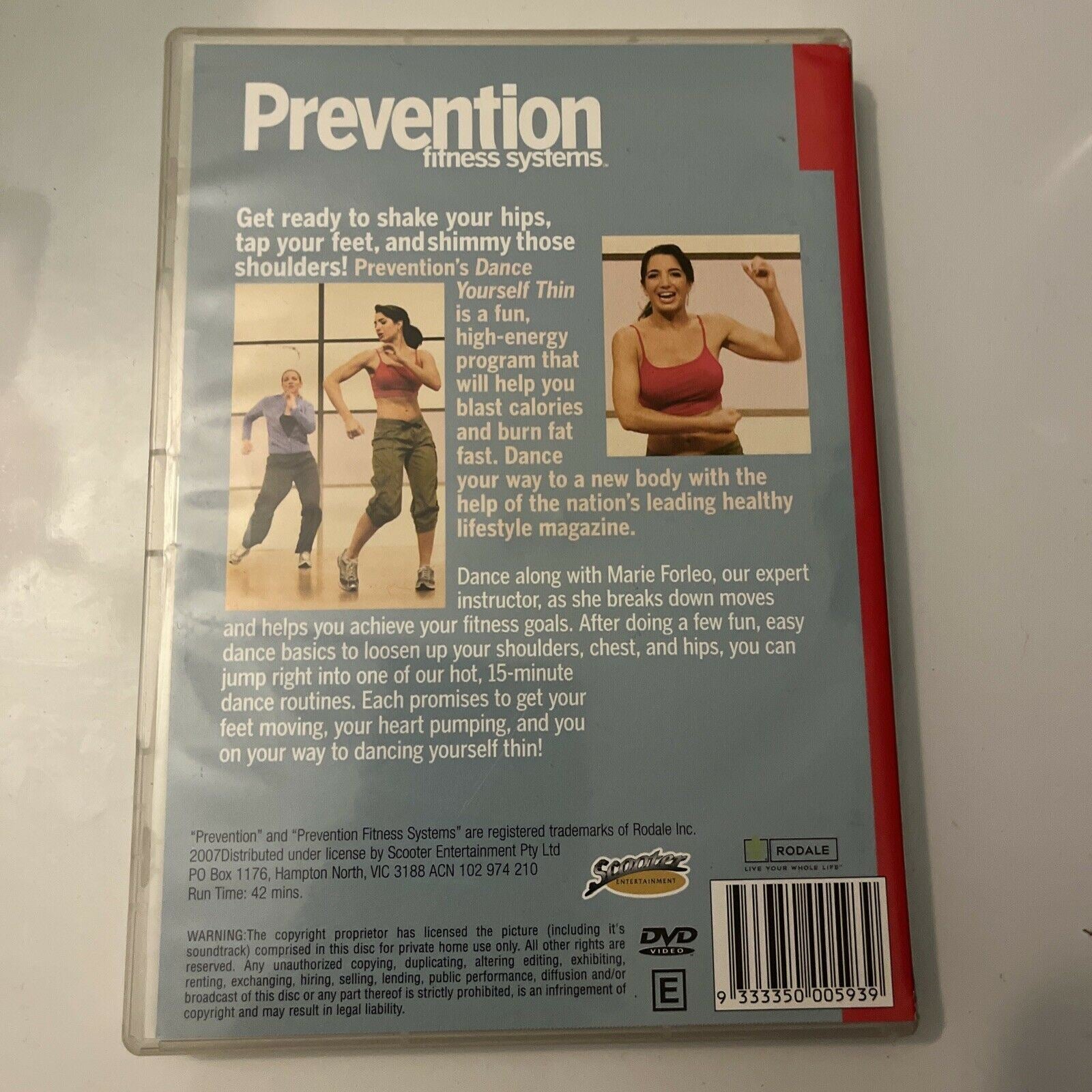 Prevention Fitness Systems Dance Yourself Thin DVD Marie