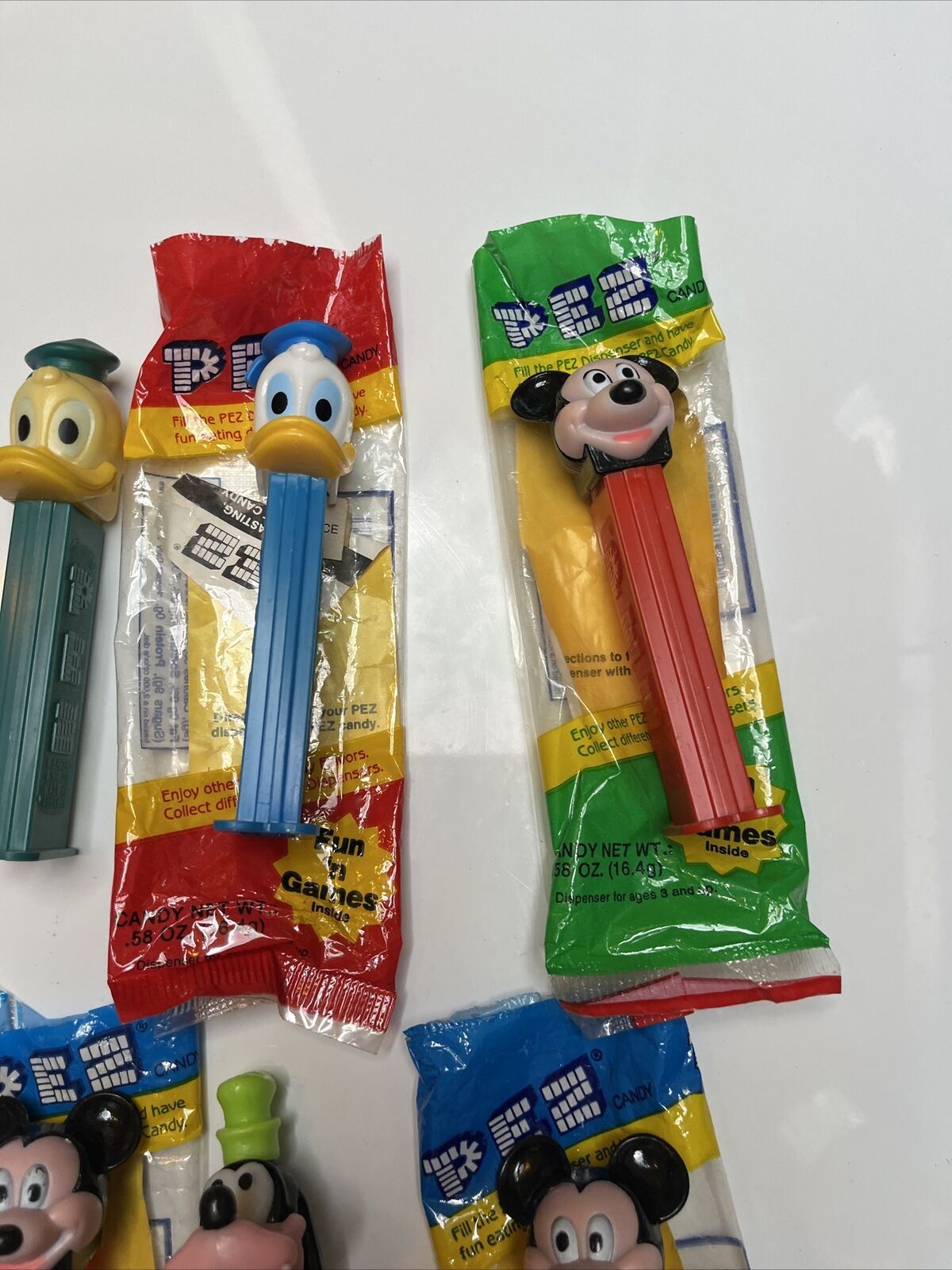 8x Disney Pez Dispensers Goofy, Mickey Mouse, Donald Duck