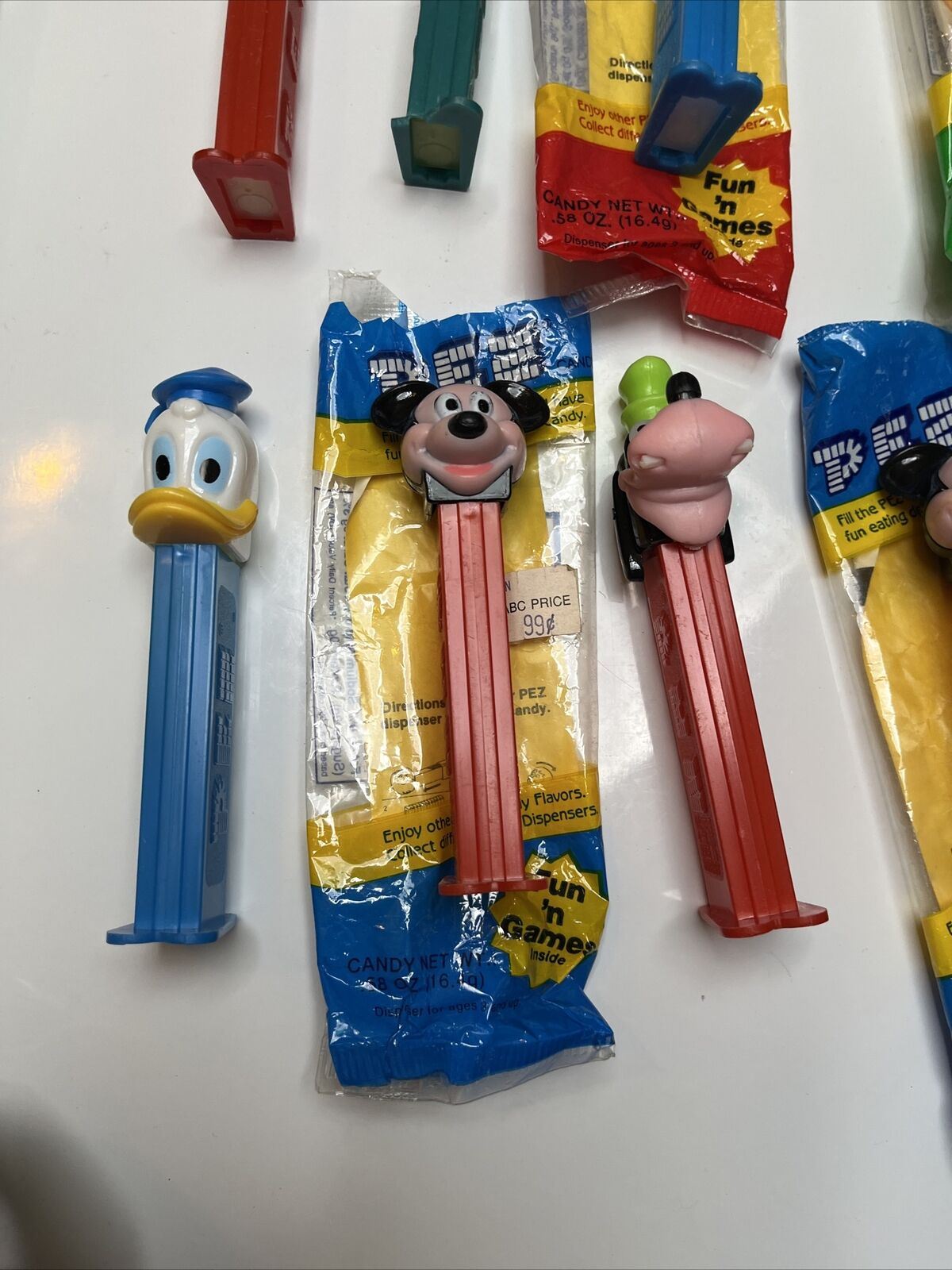 8x Disney Pez Dispensers Goofy, Mickey Mouse, Donald Duck