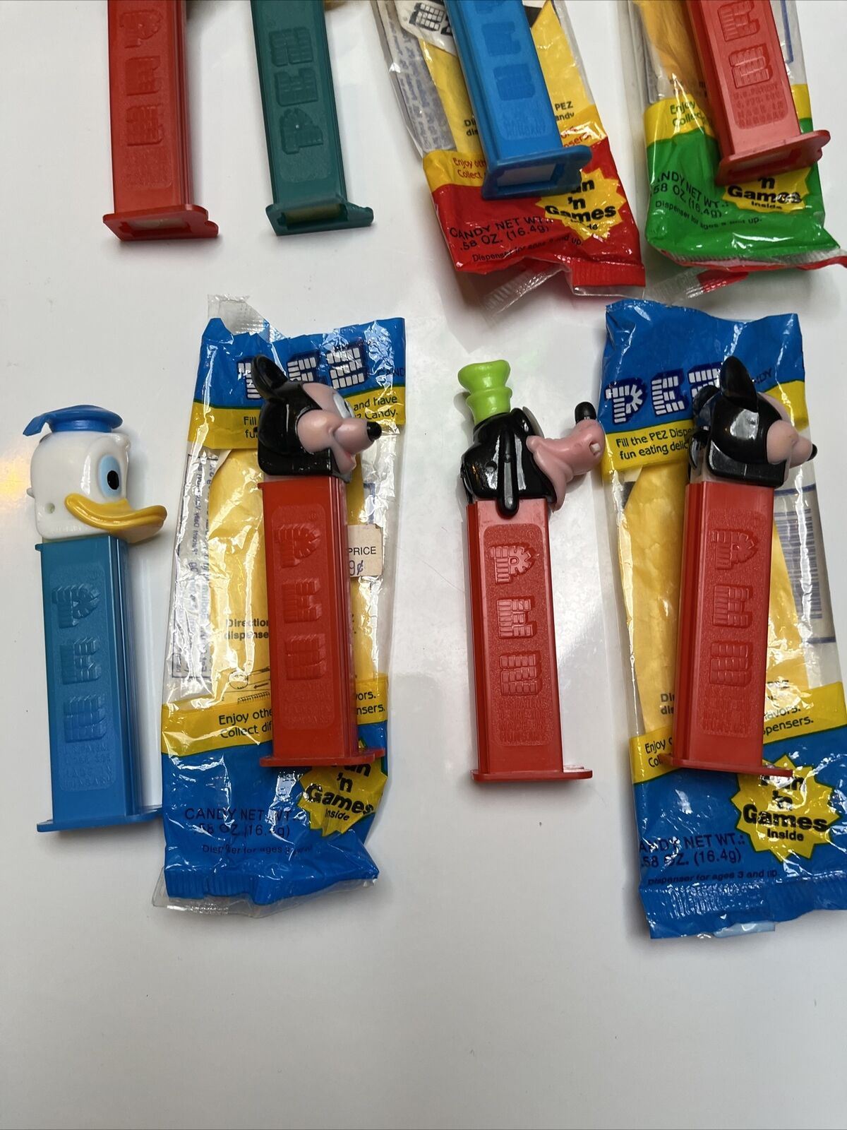 8x Disney Pez Dispensers Goofy, Mickey Mouse, Donald Duck