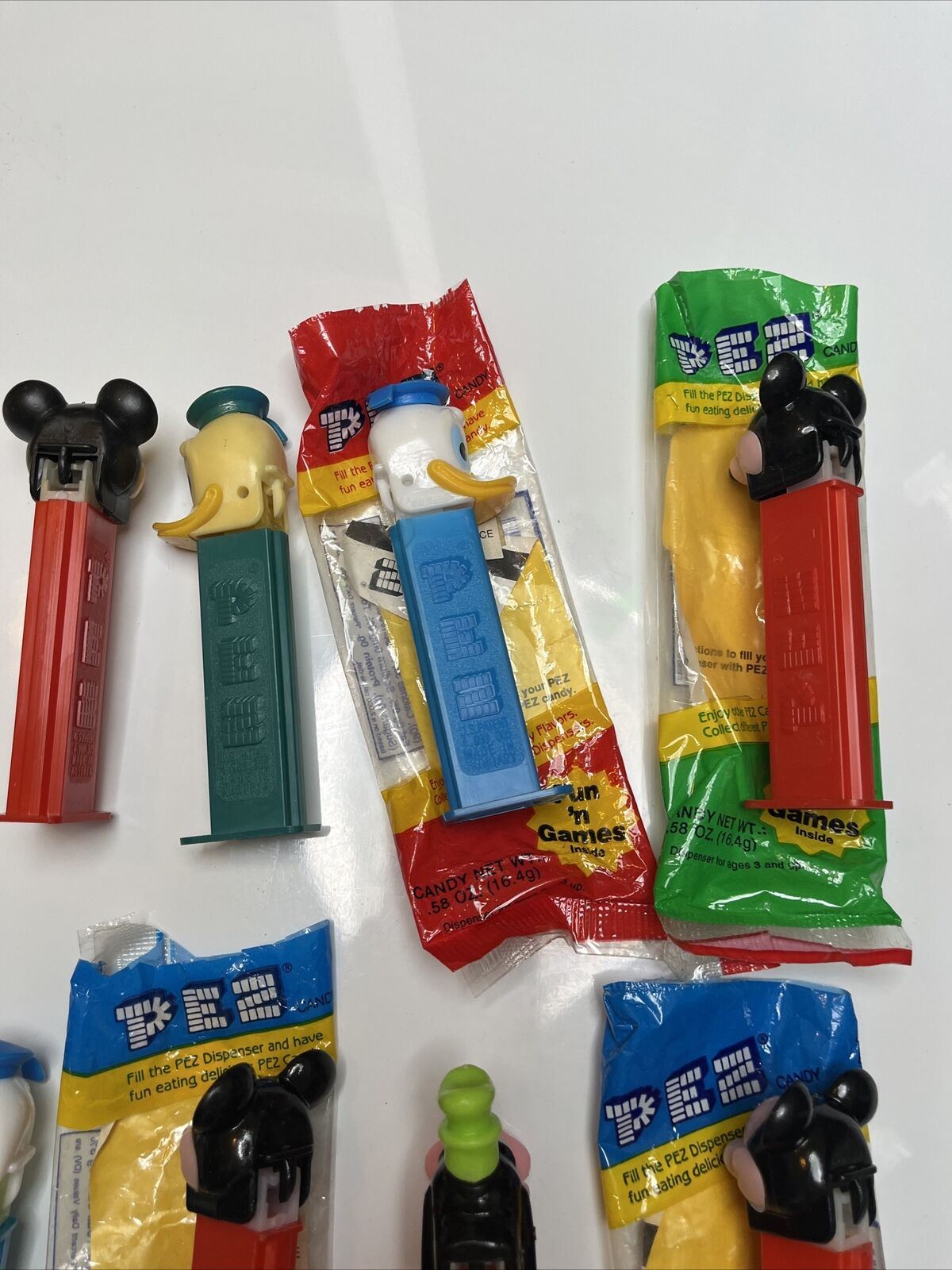 8x Disney Pez Dispensers Goofy, Mickey Mouse, Donald Duck