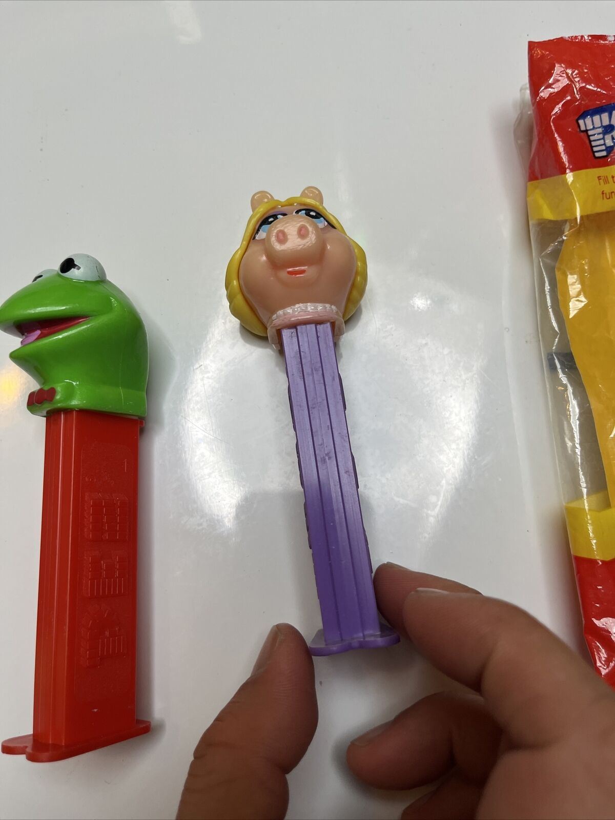 4x The Muppets Pez Dispenser: Kermit the Frog, Miss Piggy, Fozzie Bear