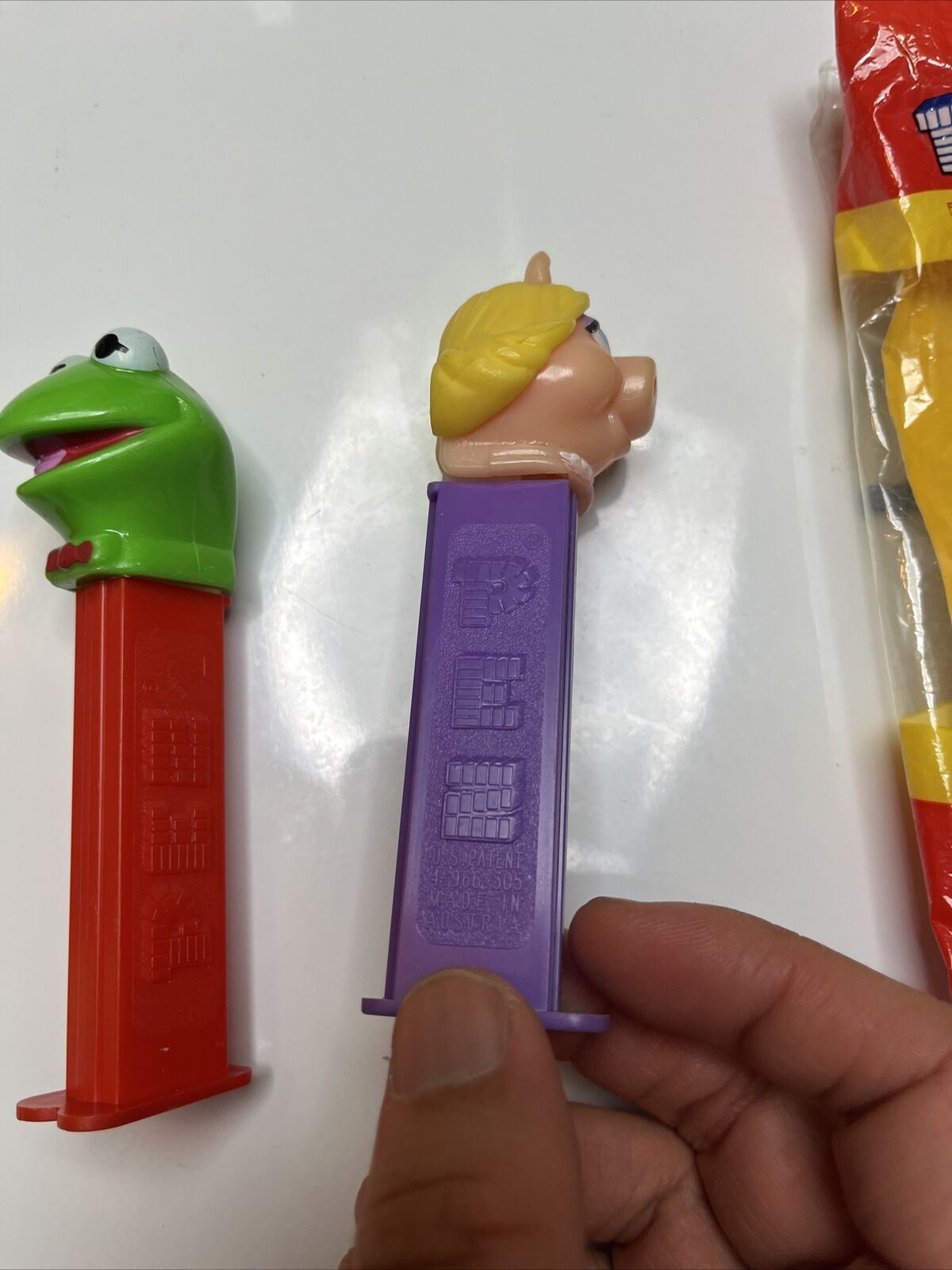 4x The Muppets Pez Dispenser: Kermit the Frog, Miss Piggy, Fozzie Bear