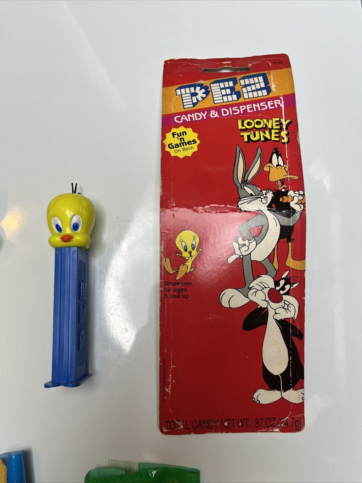 Looney Tunes Pez Dispensers: Tweety Bird, Bugs Bunny, Tasmanian Devil, Yosemite