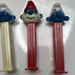 4x The Smurfs Pez Dispensers: Papa Smurf, Clumsy Smurf, Gargamel