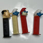 4x The Smurfs Pez Dispensers: Papa Smurf, Clumsy Smurf, Gargamel