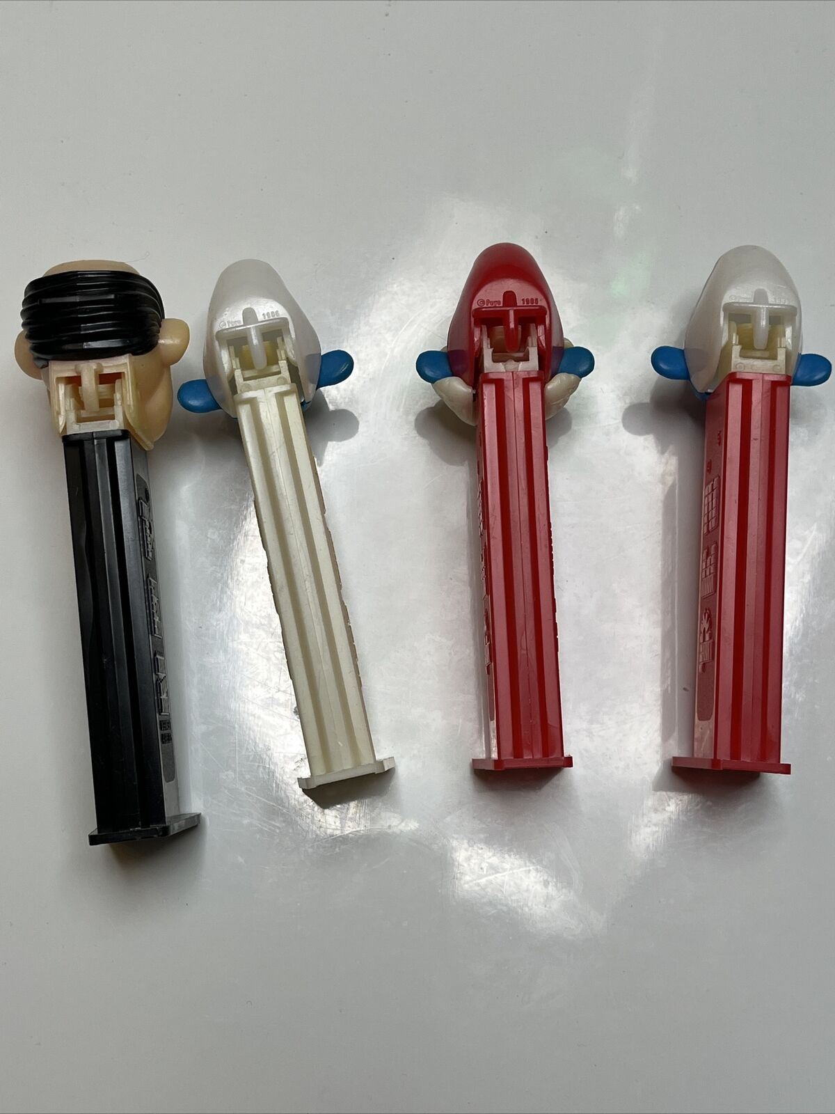 4x The Smurfs Pez Dispensers: Papa Smurf, Clumsy Smurf, Gargamel