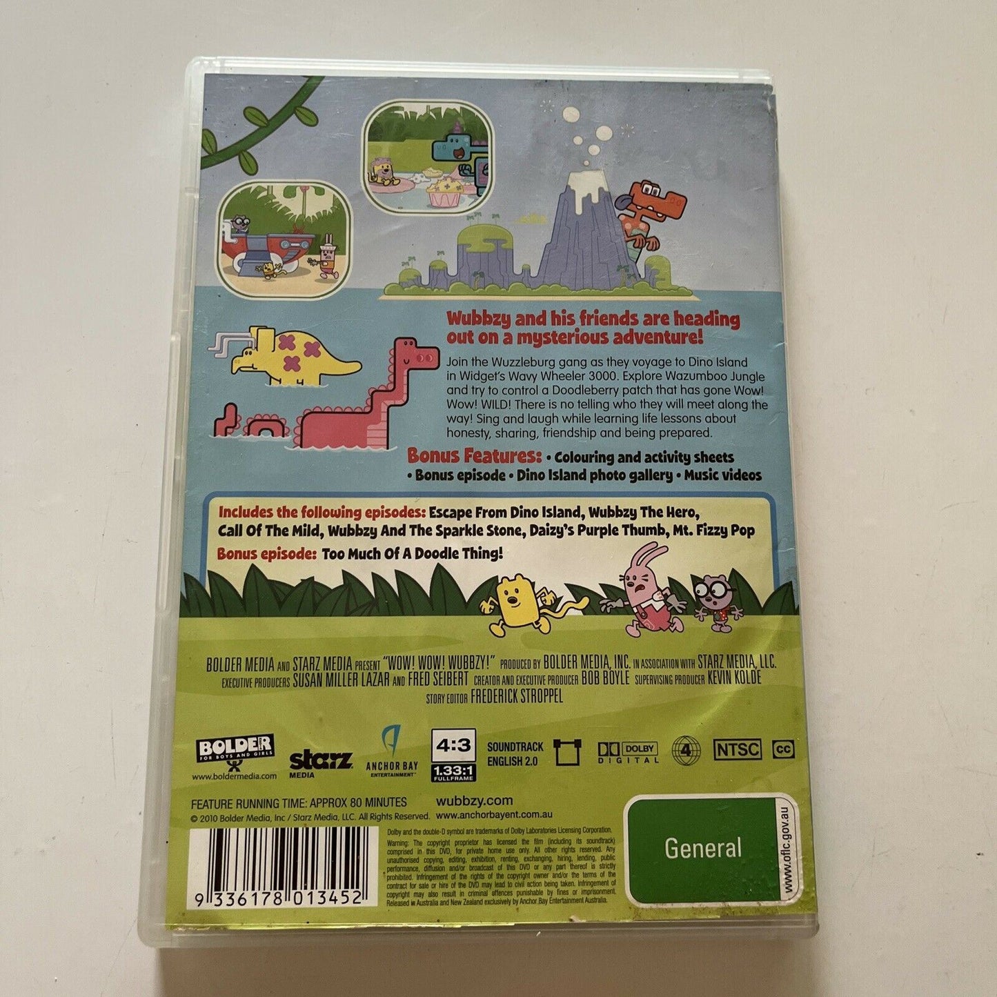 Wow! Wow! Wubbzy! - Escape From Dino Island (DVD, 2010) Region 4