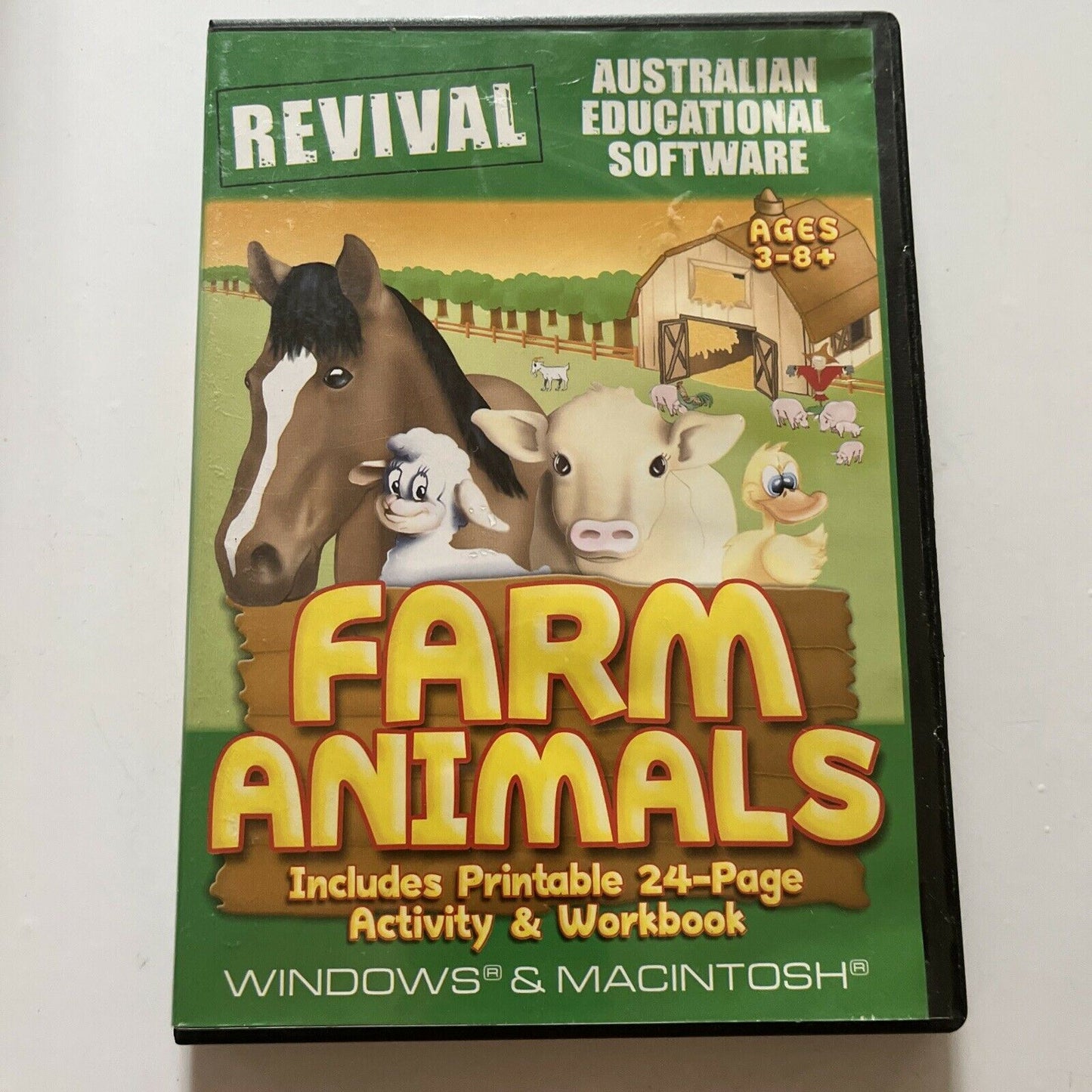 Farm Animals Windows Educational PC MAC CD-ROM Game Age 3-8+