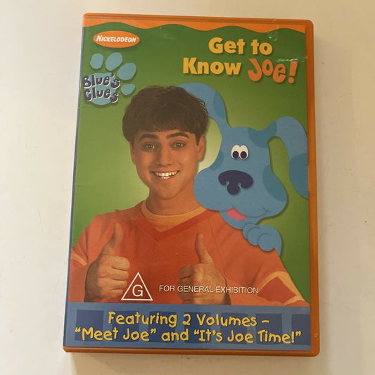 Blue's Clues - Get To Know Joe (DVD, 2002) Steven Burns, Donovan Patton Region 4