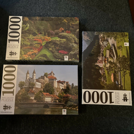 *New* Mindbogglers Puzzles: Aarburg Castle, Town Of Trient, Ornamental Garden