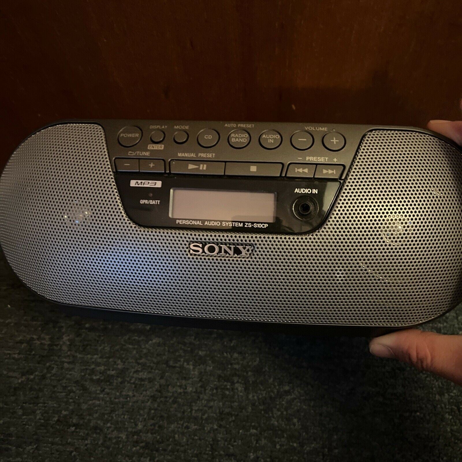 Sony Personal Audio System ZS-S10CP CD Player AM/FM Radio Boombox