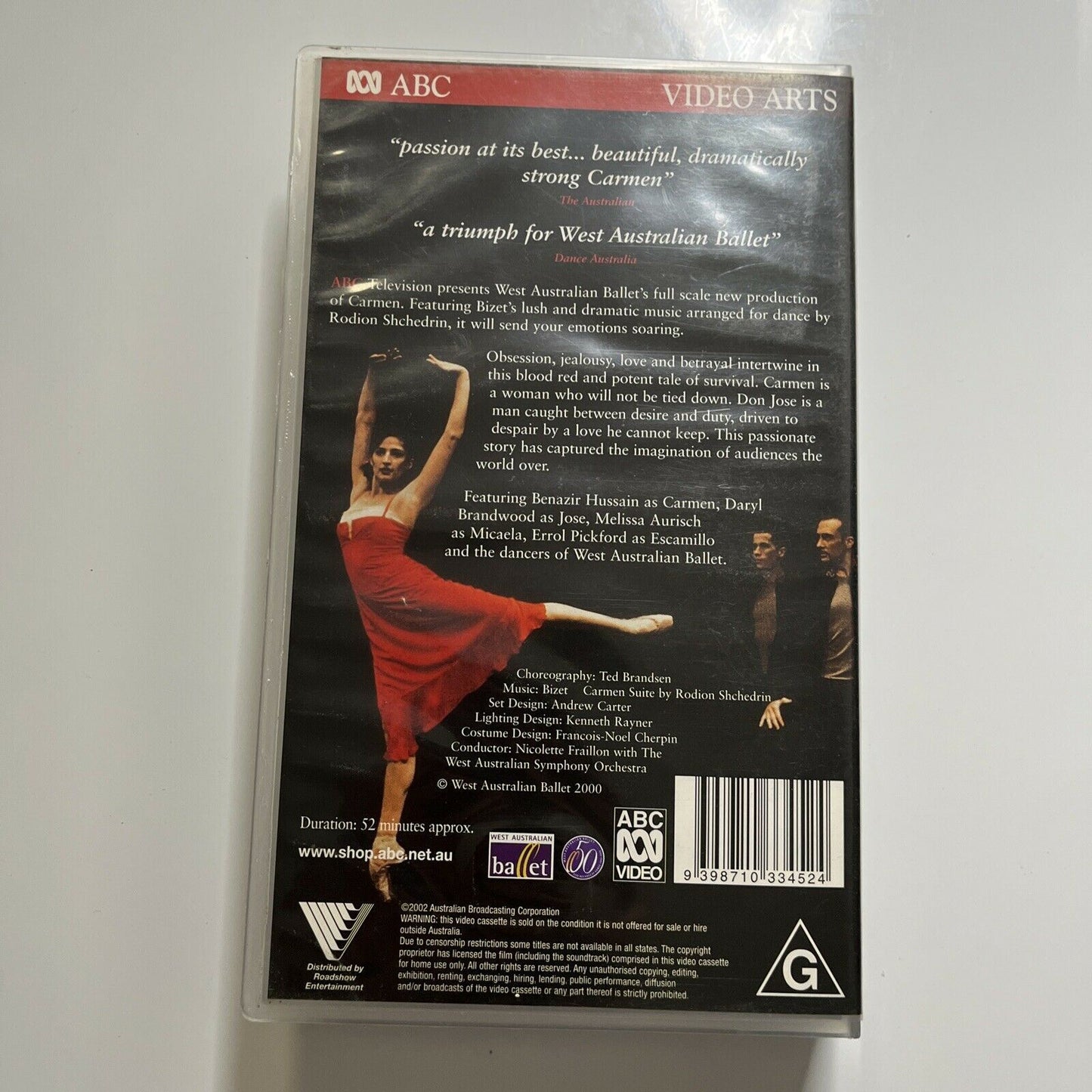 Carmen - West Australian Ballet (VHS, 2002) Opera PAL