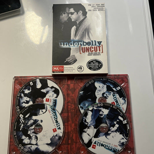 Underbelly Uncut (DVD, 2008, 4-Disc) Vince Colosimo Region 4