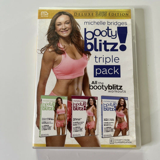 Michelle Bridges Deluxe Booty Blitz DVD Triple Pack 3 Discs Region 4