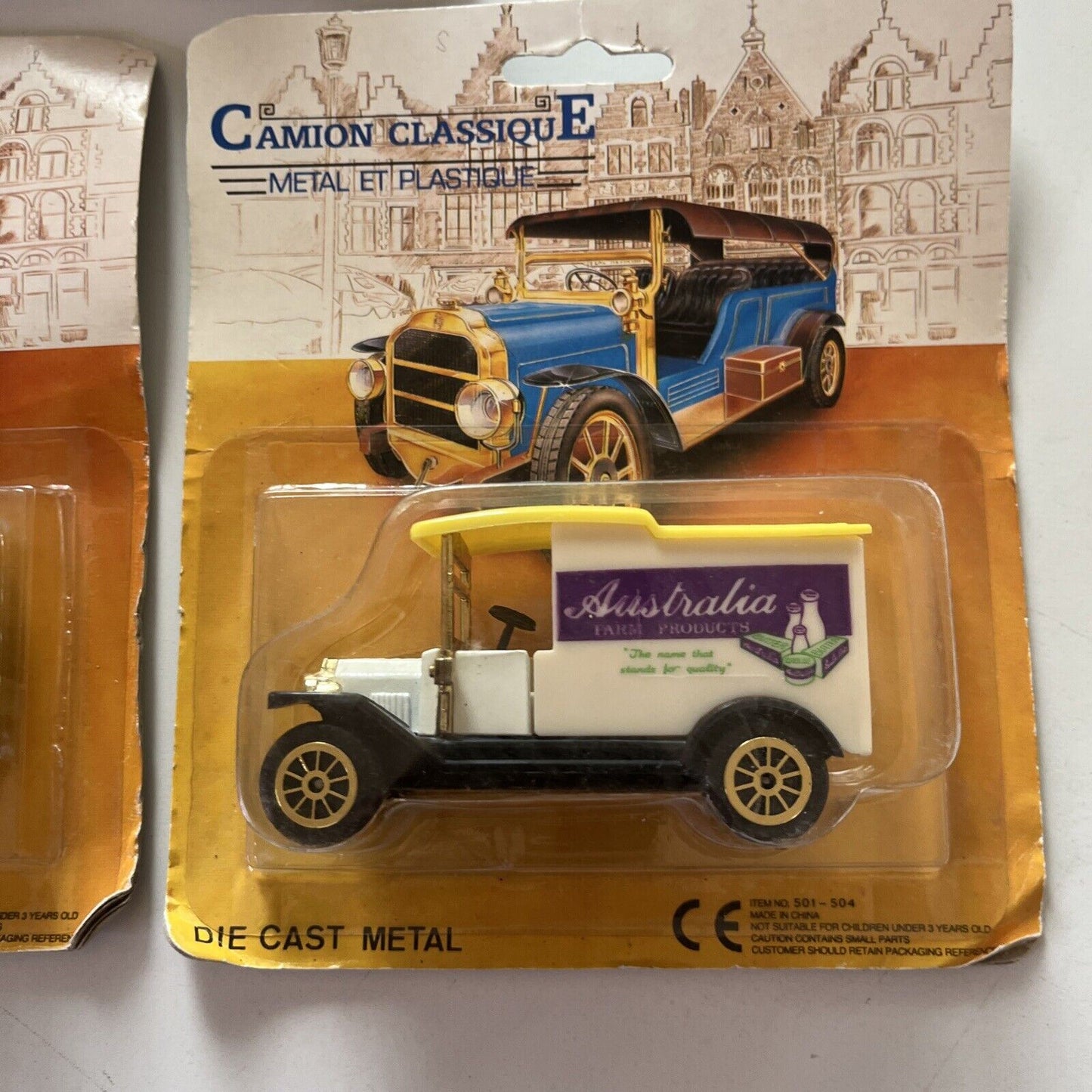 3x Camion Classiqie Die Cast Metal Trucks
