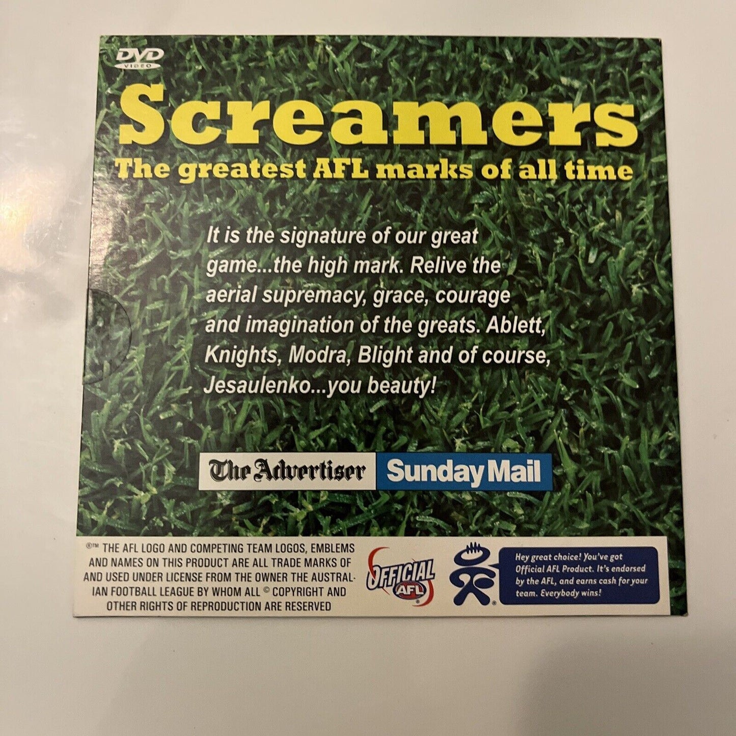 Official AFL: Screamers - The Greatest AFL Marks of all Time (DVD) Region 4