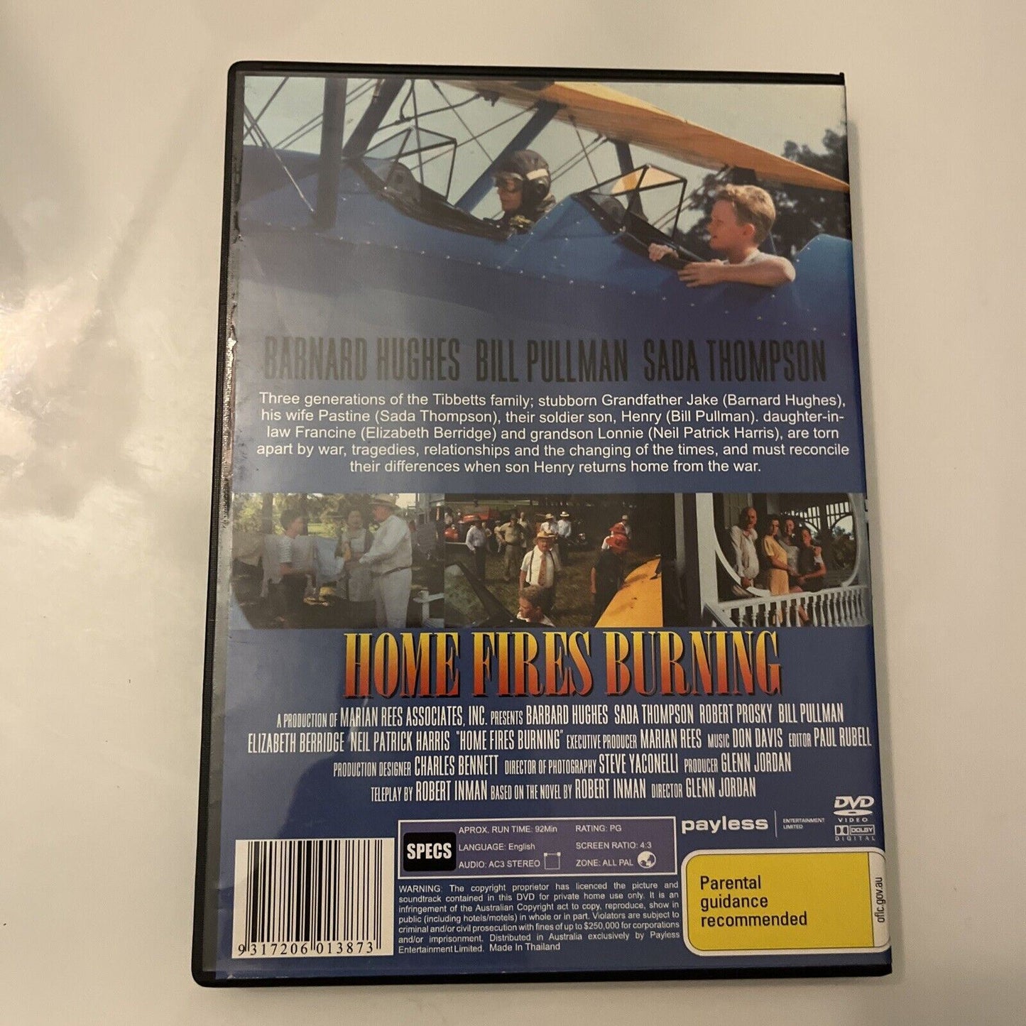 Home Fires Burning (DVD, 1989) NEW Bill Pullman, Barnard Hughes All Regions