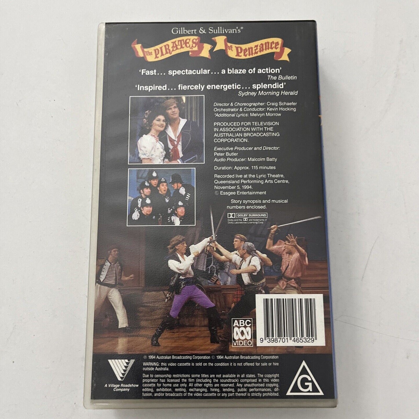 Gilbert & Sullivan: The Pirates of Penzance :  Jon English (VHS, 1994) PAL