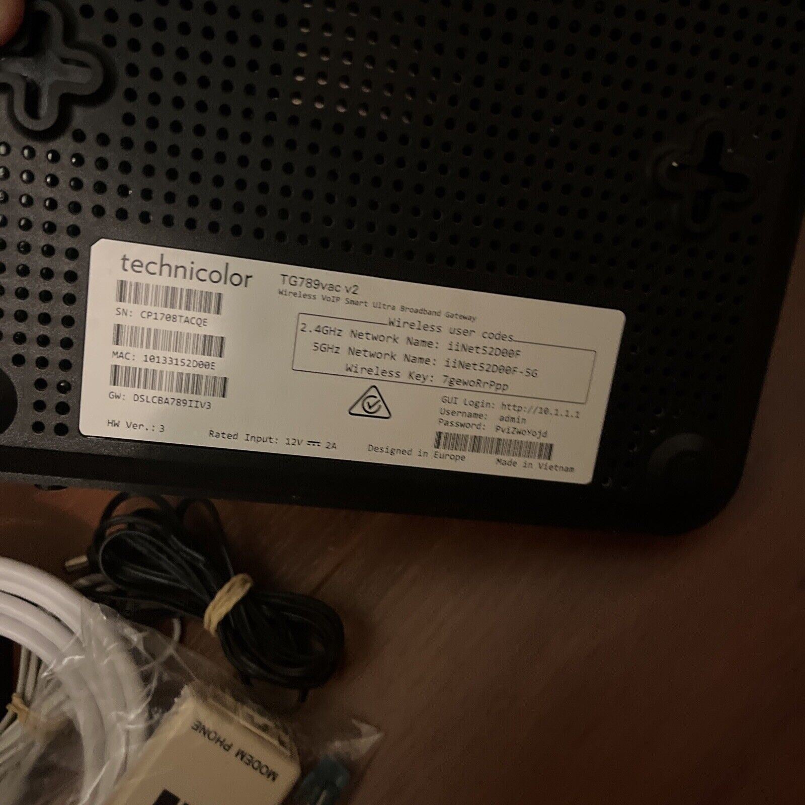 iinet technicolor TG789vac v2 Wireless VoIP Smart Ultra Broadband Mode ...