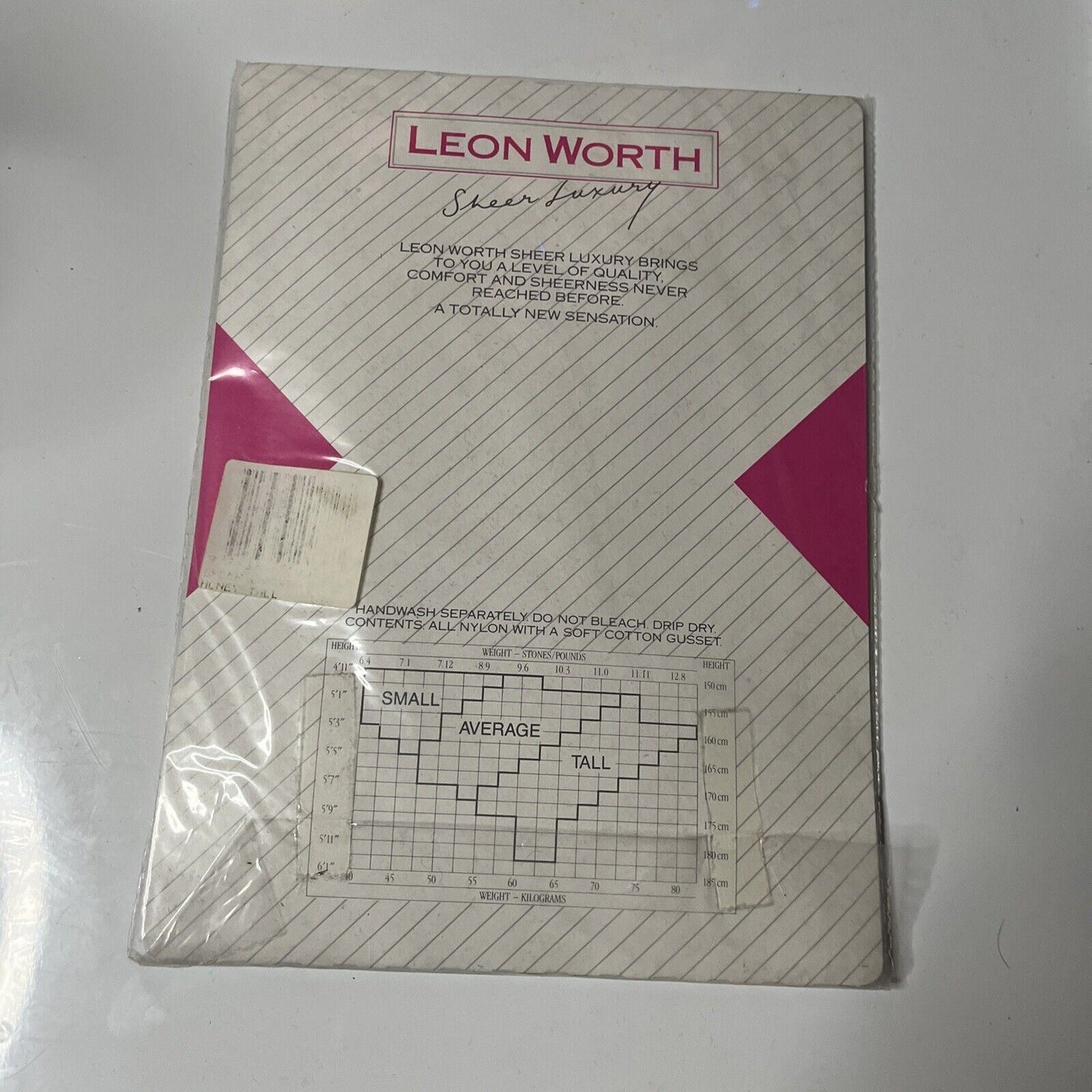 Leon Worth Sheer Luxury Sheer Top Toe Honey Tall Ultra Sheer Pantyhose 10 Denier