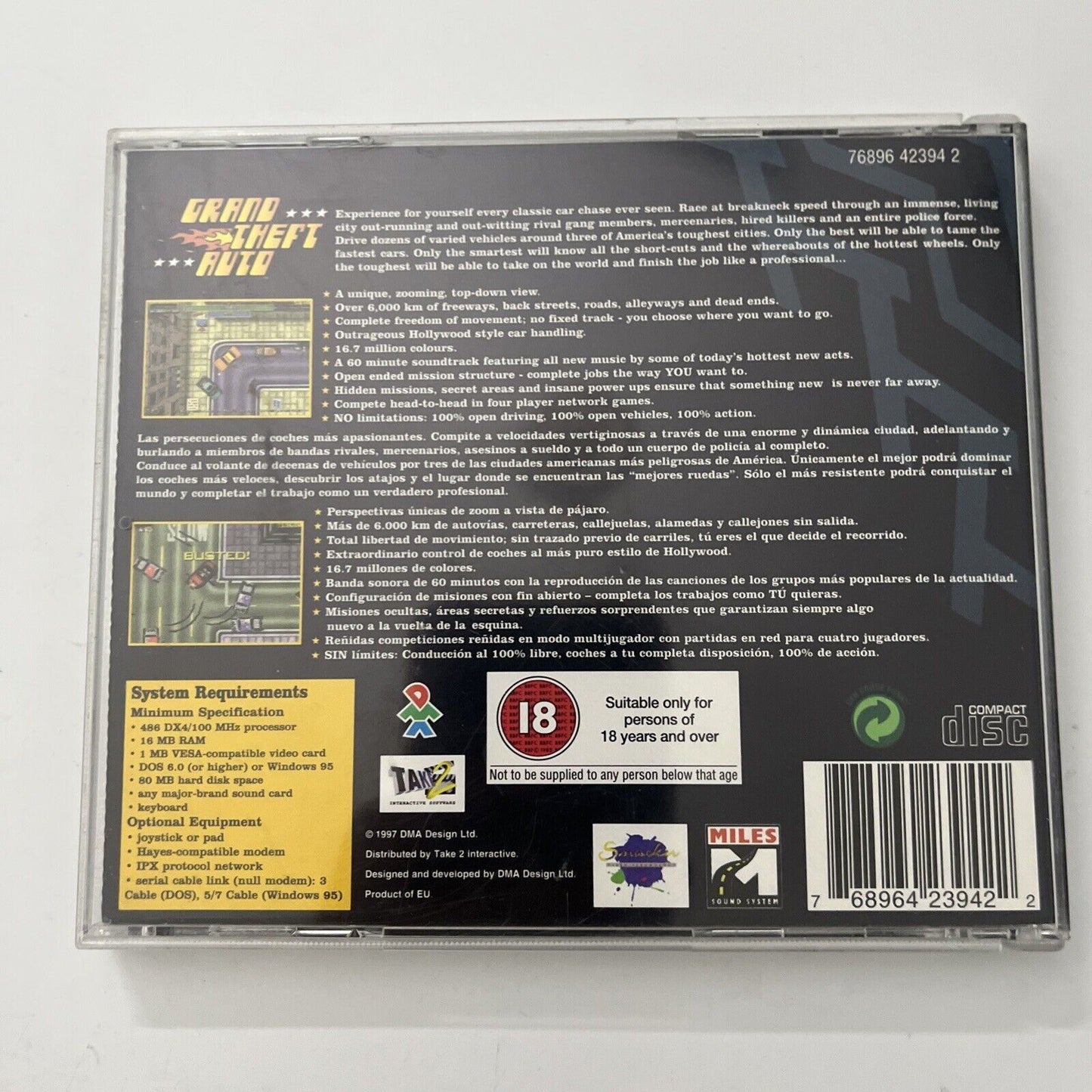 Grand Theft Auto PC CD-ROM 1997 DOS Game