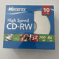*New Sealed* Memorex 10-Pack High Speed Blank CD-RW