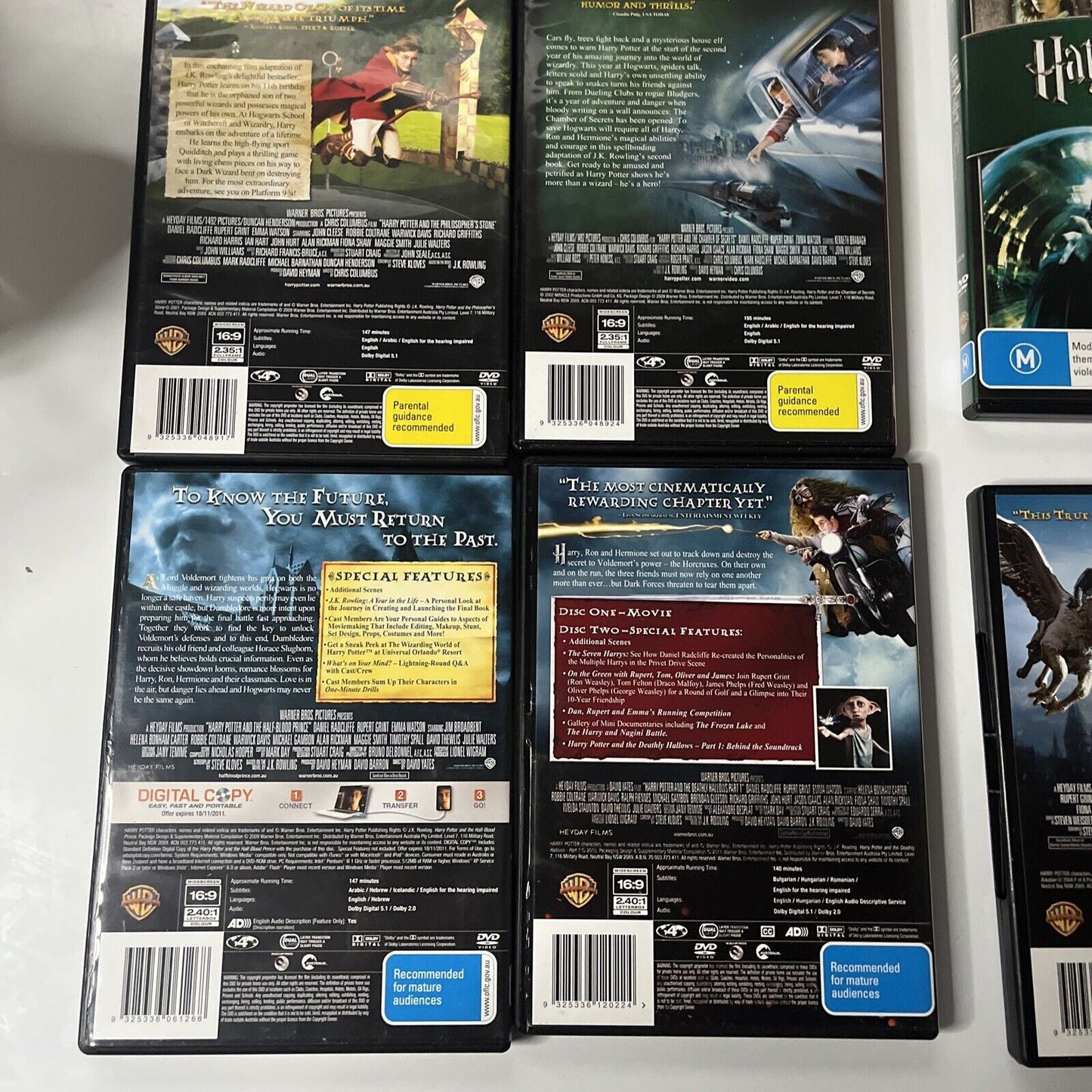 Harry Potter Movie Set 1-8 (DVD, 2011, 11-Disc) Region 4