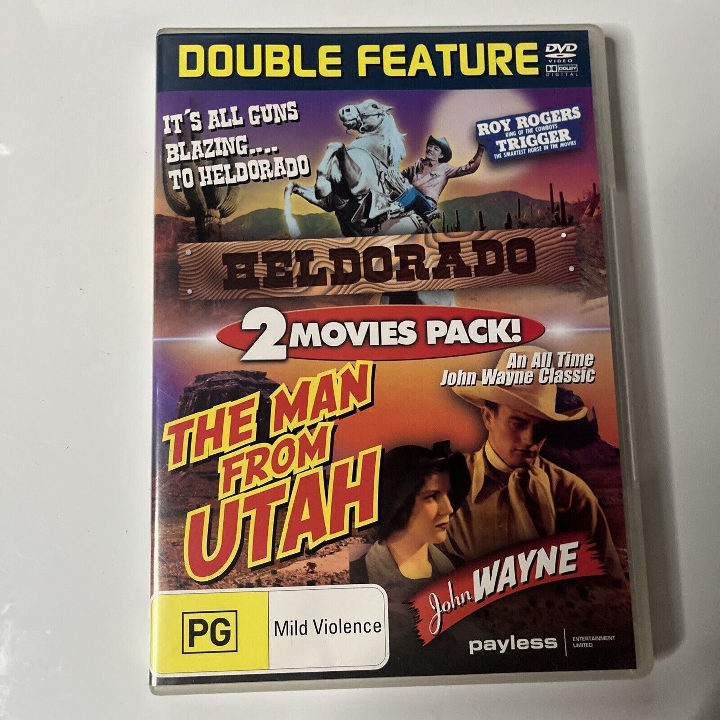 Heldorado / The Man From Utah (DVD) Roy Rogers, John Wayne. All Regions