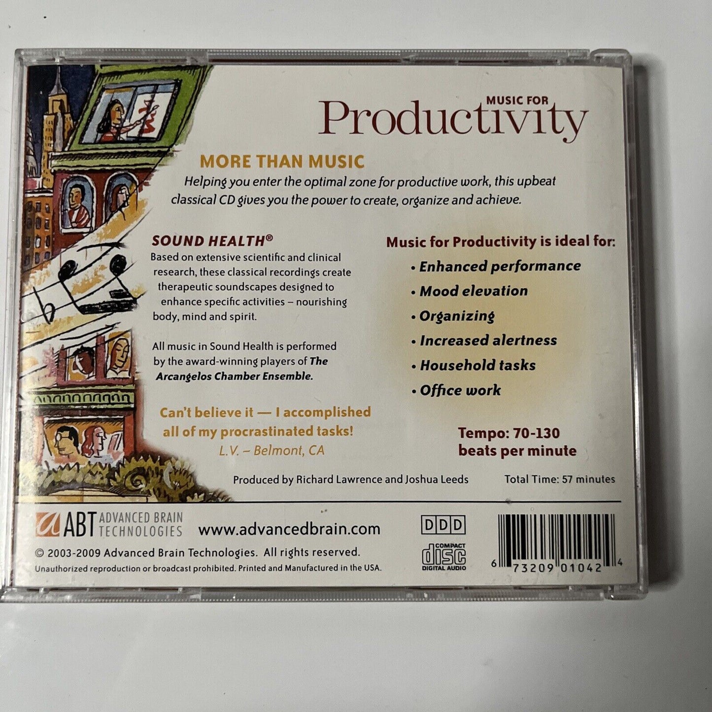 The Arcangelos Chamber Ensemble - Music for Productivity (CD, 1998)