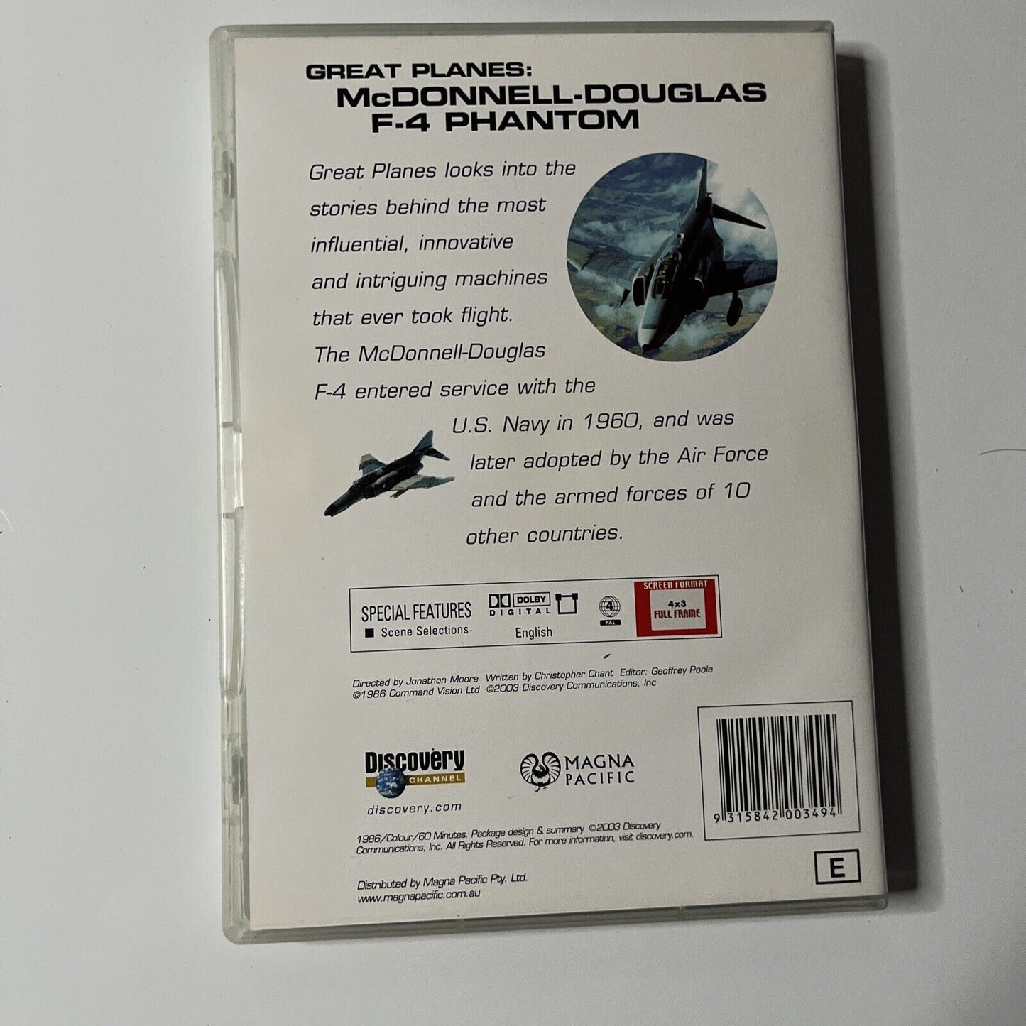 Great Planes - McDonnell-Douglas F-4 Phantom (DVD, 1986) NEW Region 4