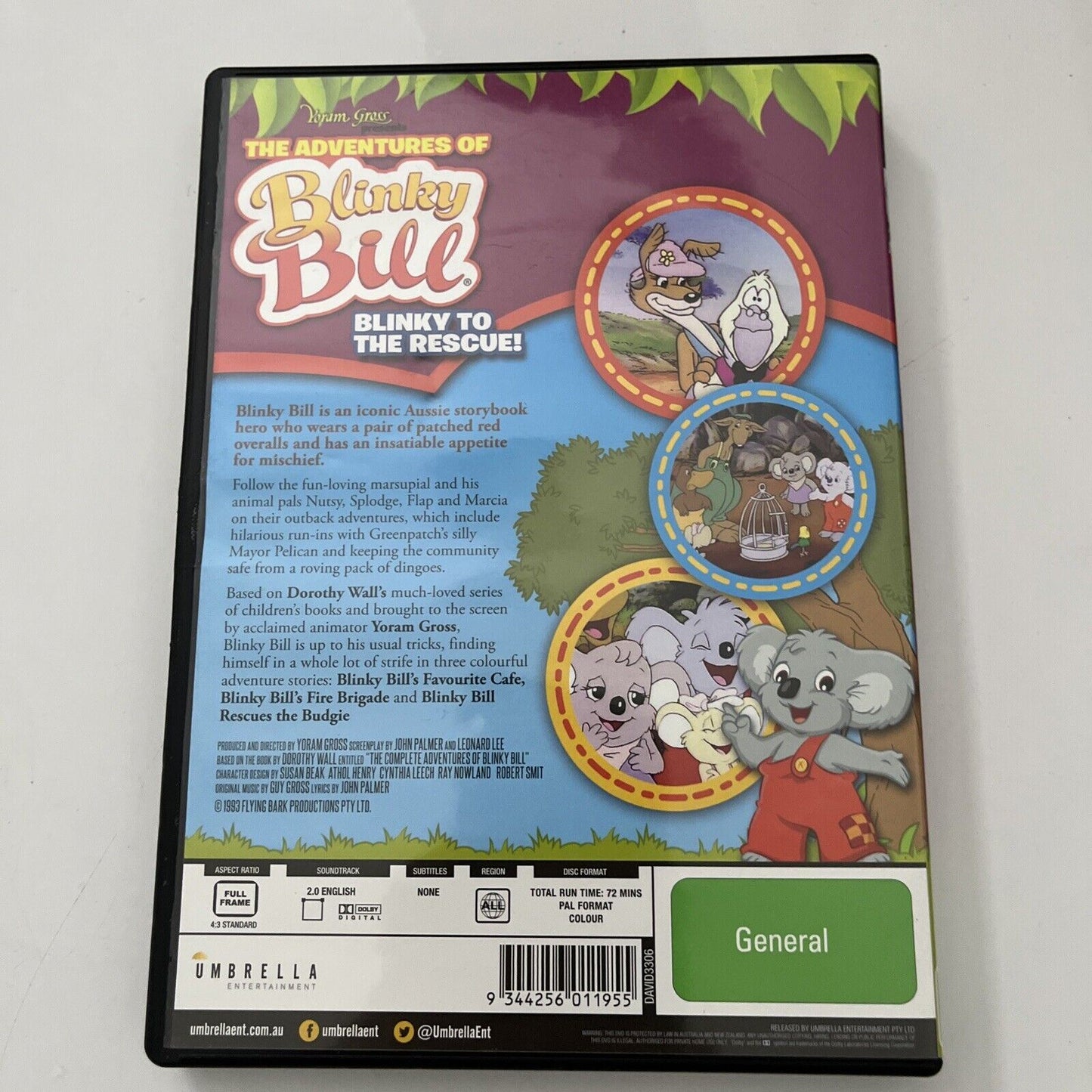 The Adventures Of Blinky Bill: Blinky To The Rescue (DVD, 1993) All Regions