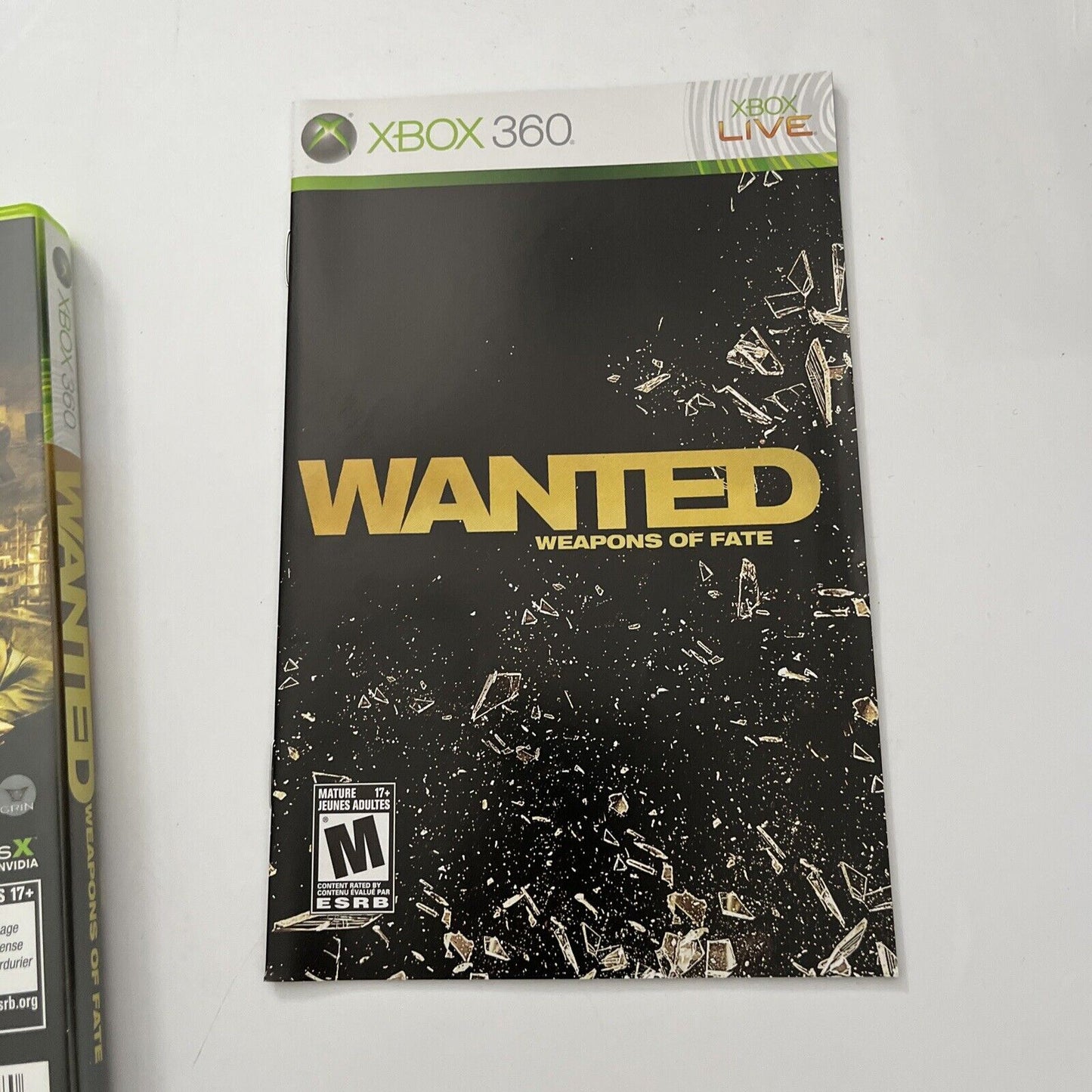 Wanted Weapons Of Fate XBOX 360 Manual PAL